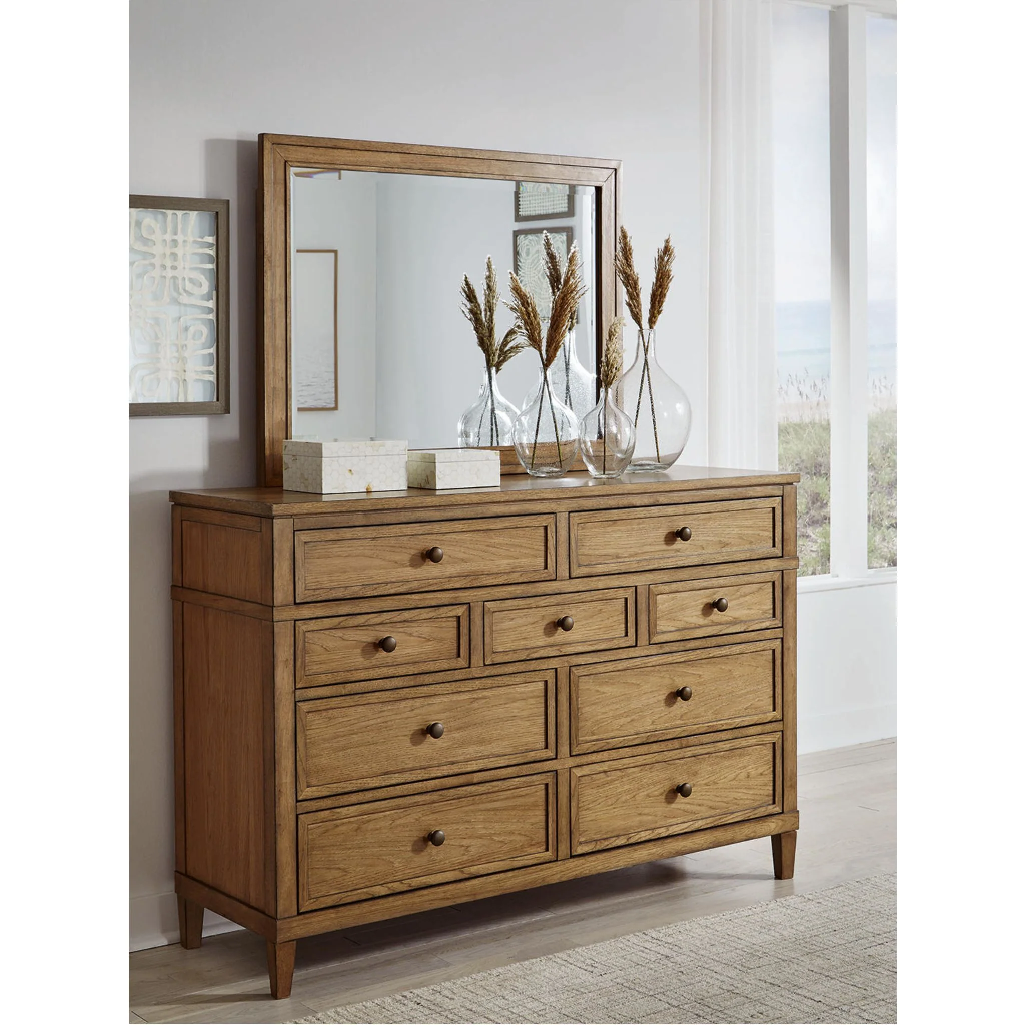 Sharlance Dresser and Mirror - Brown - Image 2