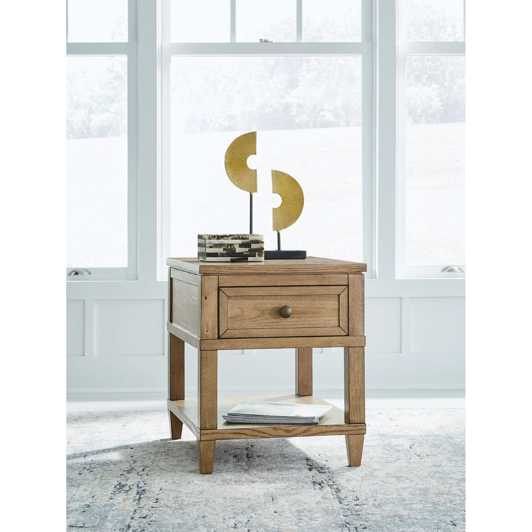 Sharlance End Table - Light Brown - Image 2