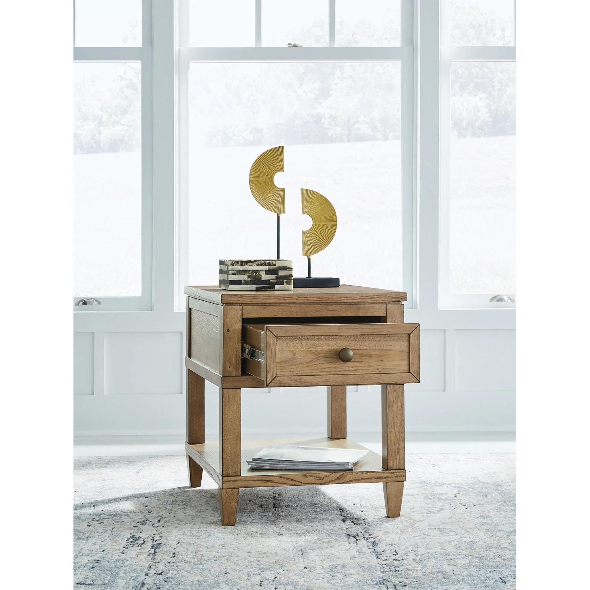 Sharlance End Table - Light Brown - Image 8
