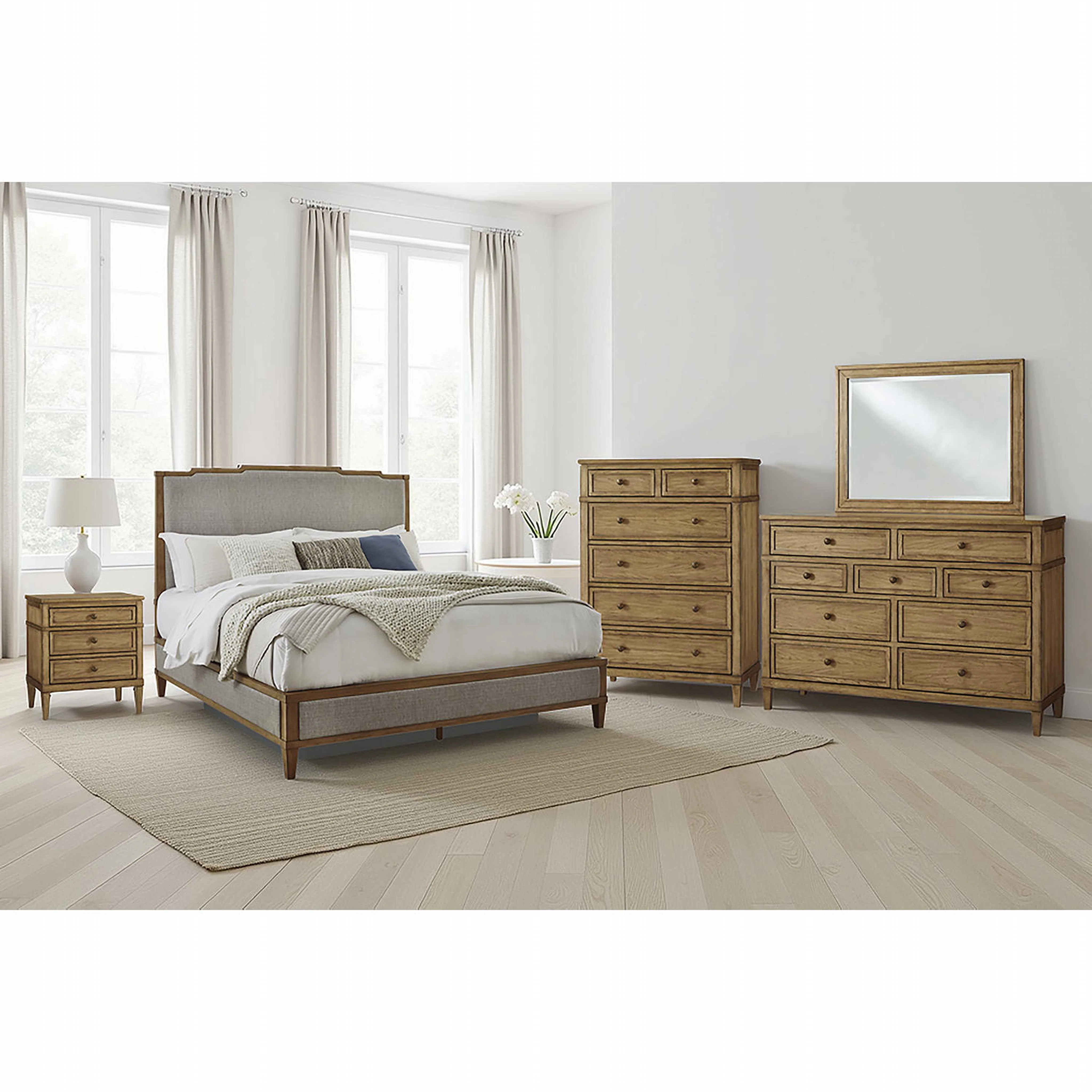 Sharlance Panel Bed - Green/Brown