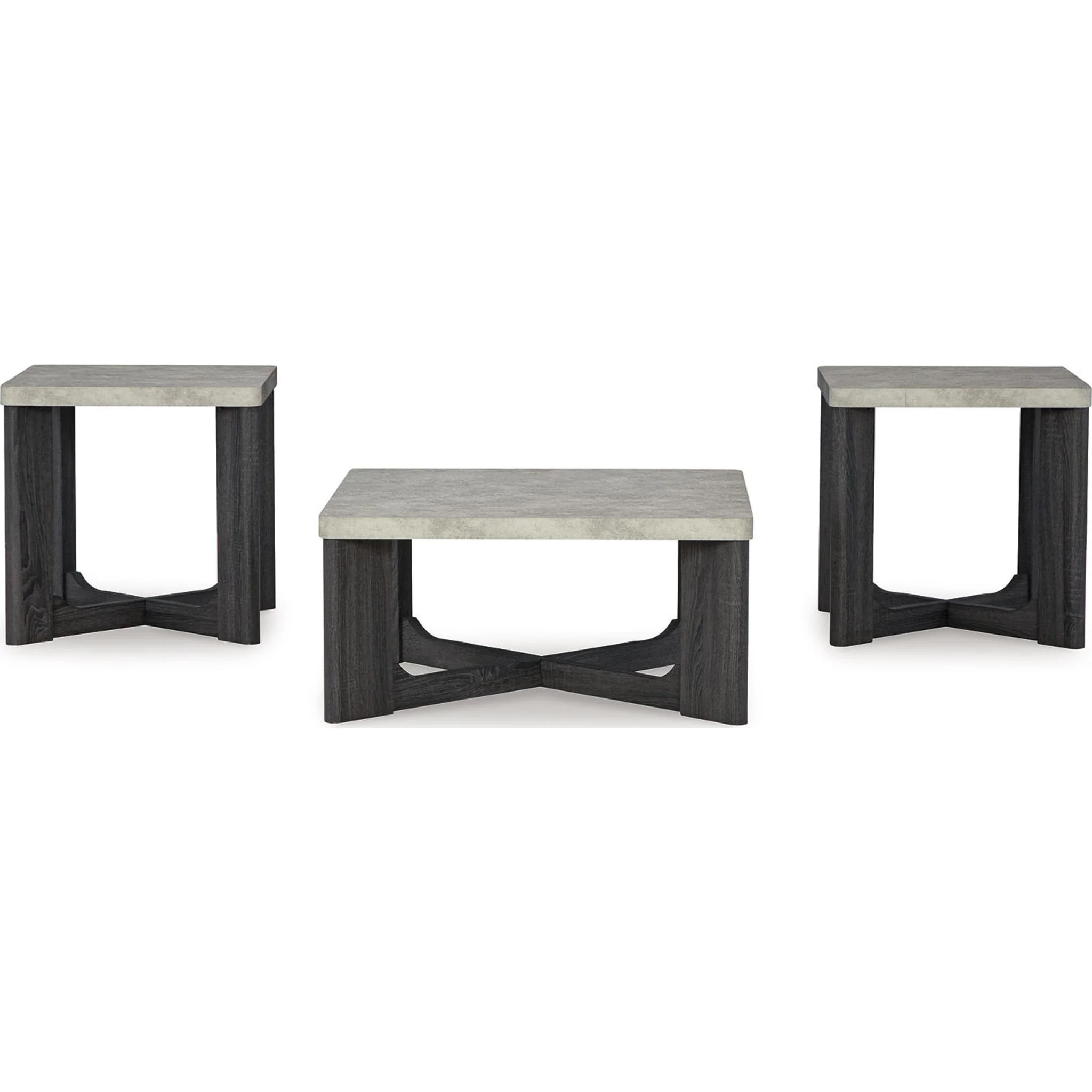 Sharstorm 3 Pack Tables - Two-tone Gray - Image 4