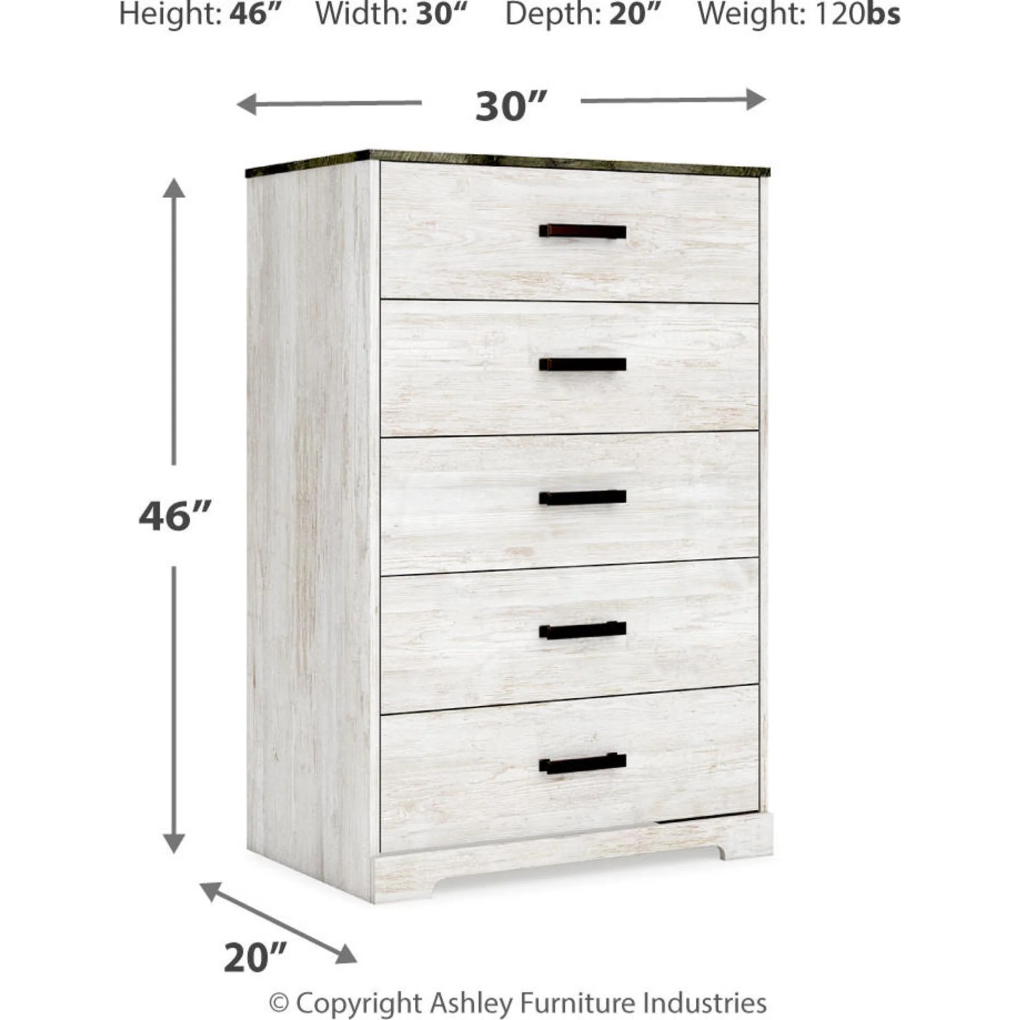 Shawburn Chest - Whitewash/Charcoal Gray - Image 7