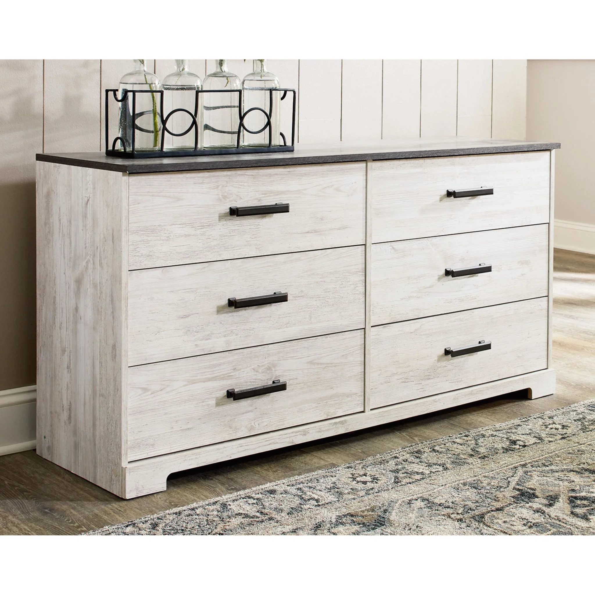 Shawburn Dresser - Whitewash/Charcoal Gray - Image 11