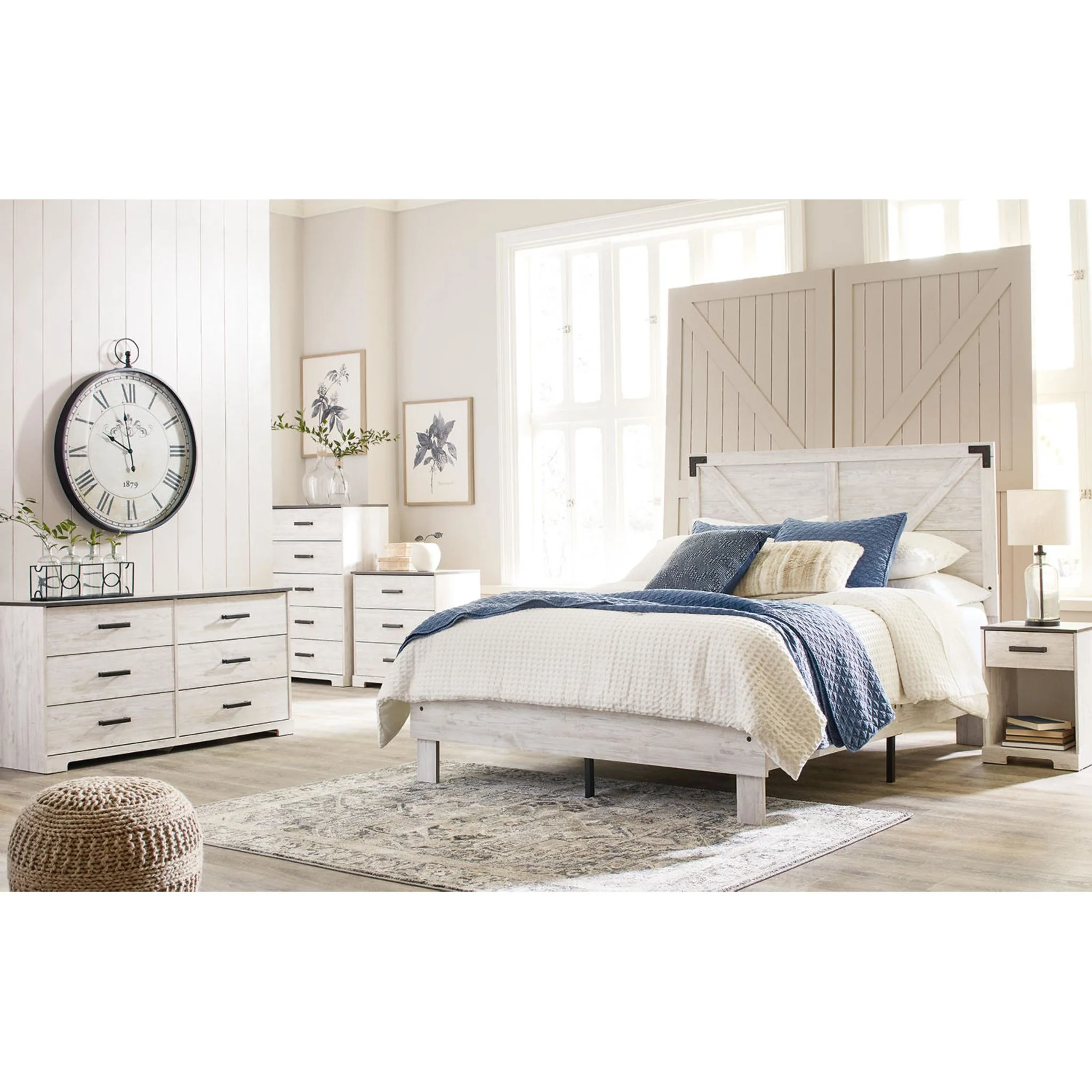Shawburn Dresser - Whitewash/Charcoal Gray - Image 12