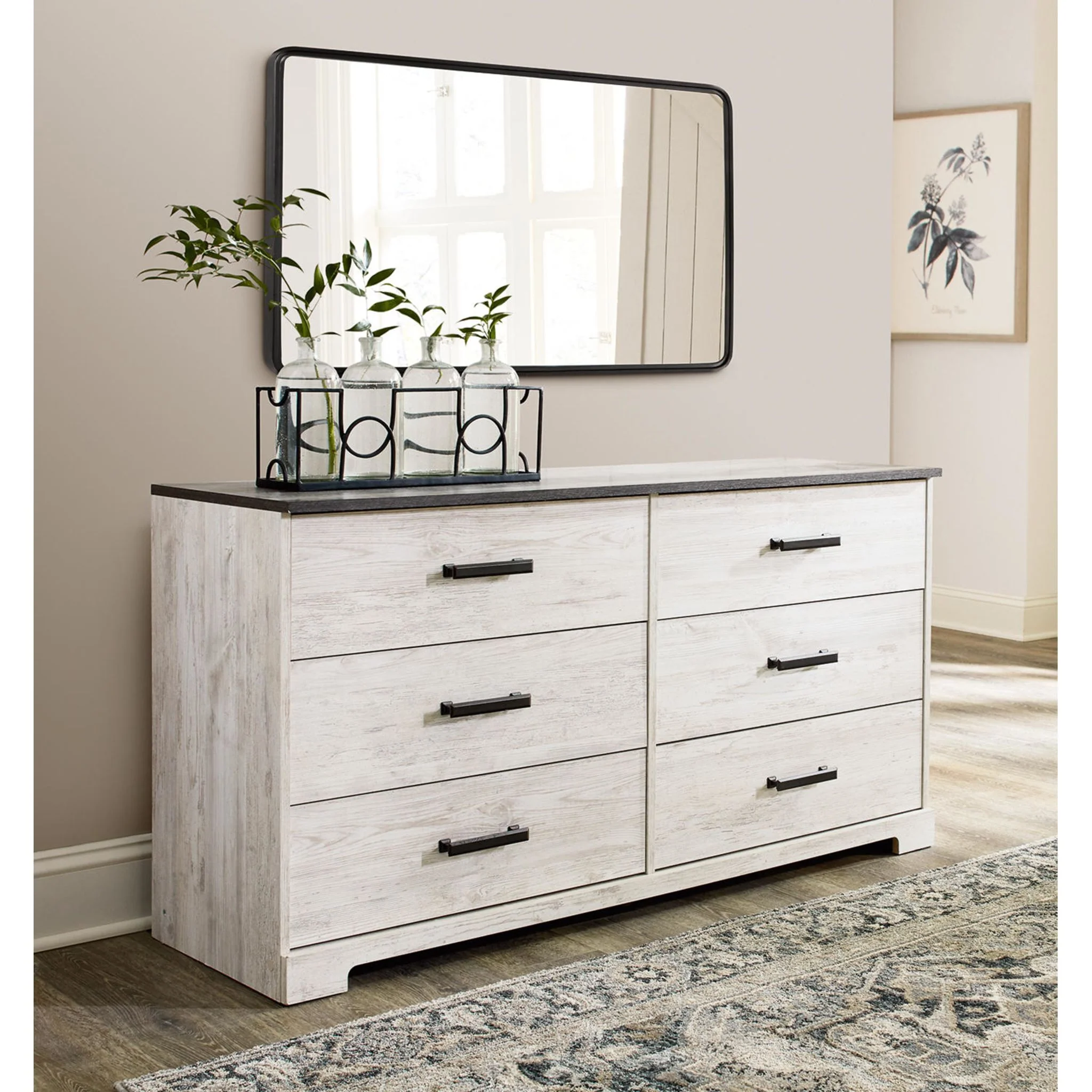 Shawburn Dresser - Whitewash/Charcoal Gray - Image 14