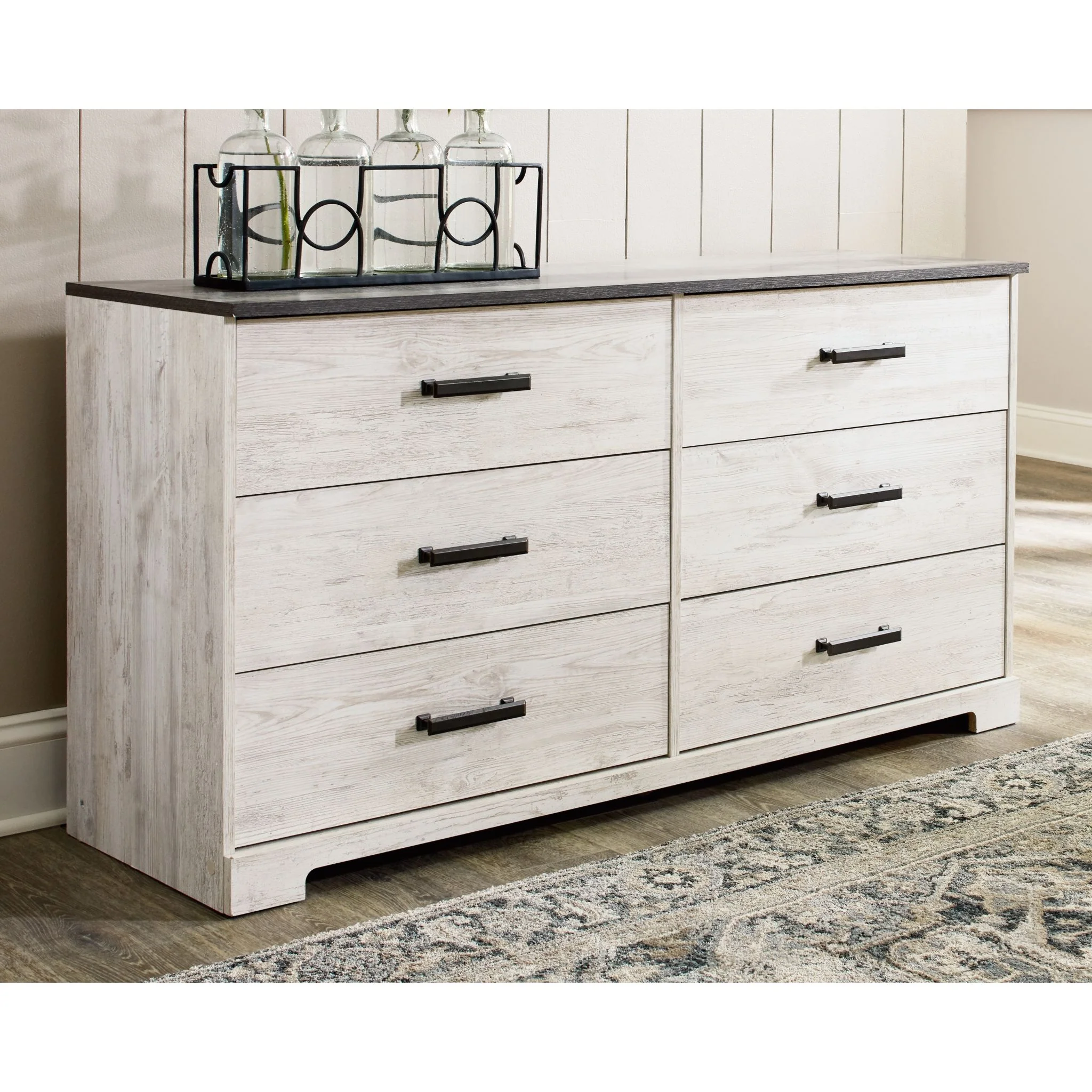 Shawburn Dresser - Whitewash/Charcoal Gray - Image 3