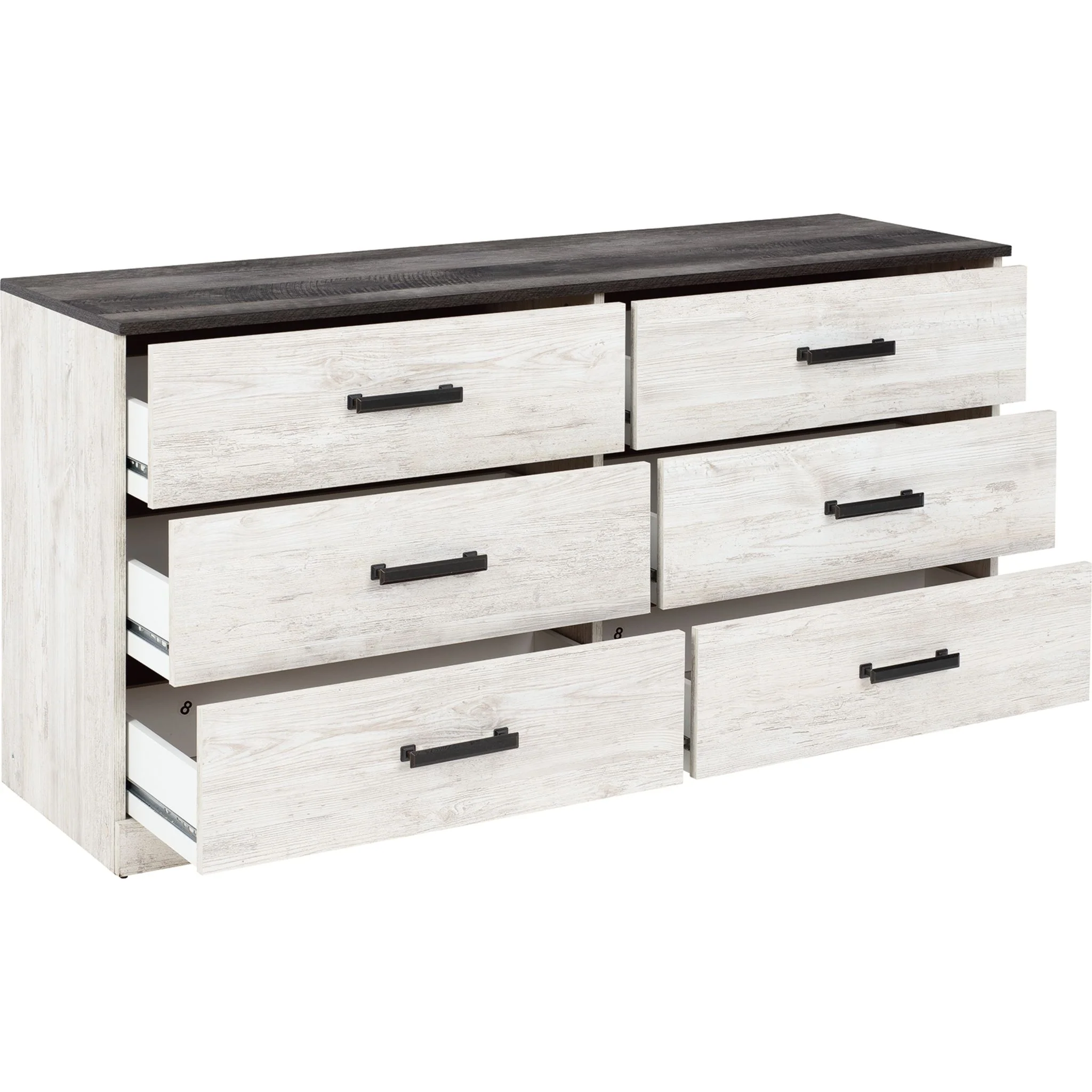 Shawburn Dresser - Whitewash/Charcoal Gray - Image 4