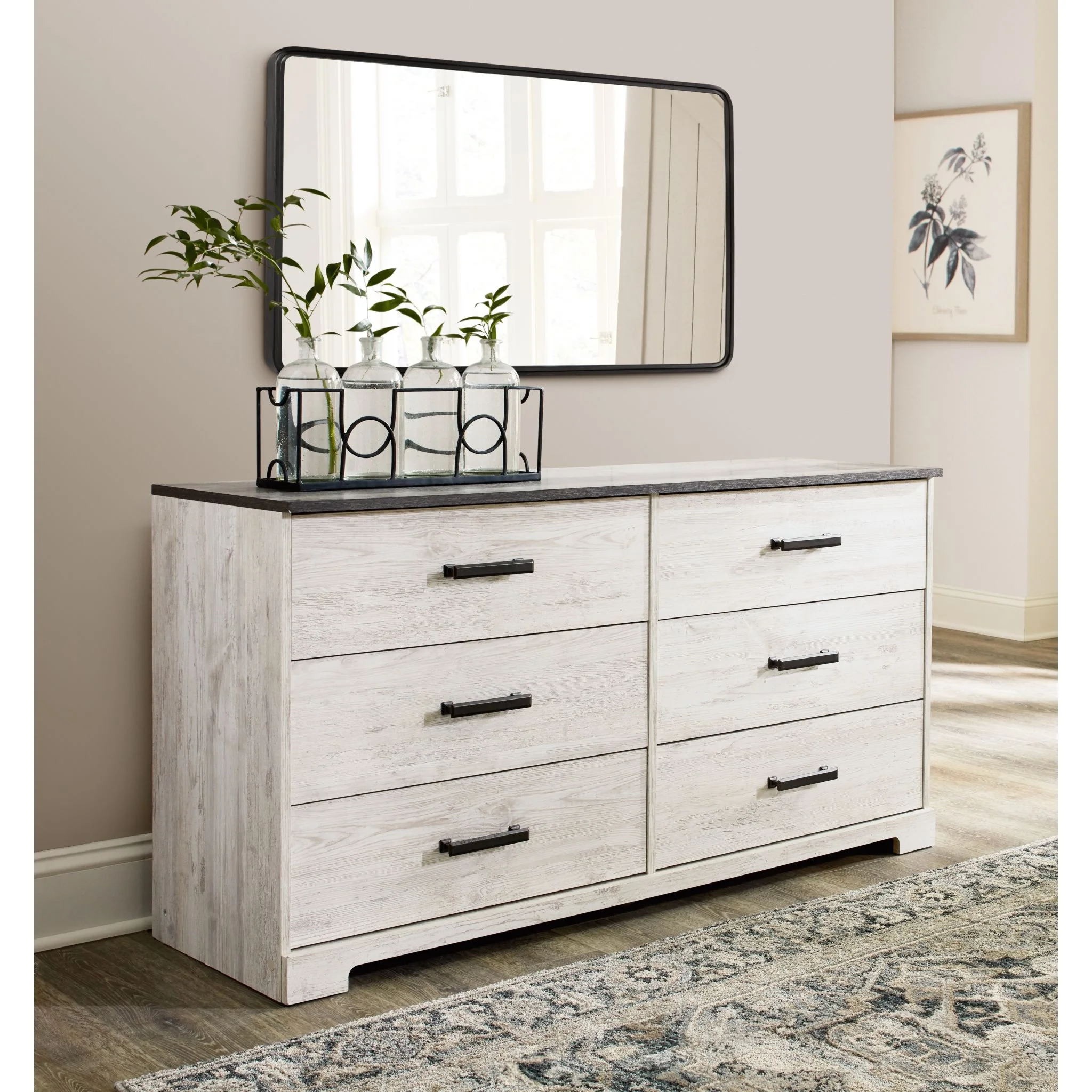 Shawburn Dresser - Whitewash/Charcoal Gray - Image 8