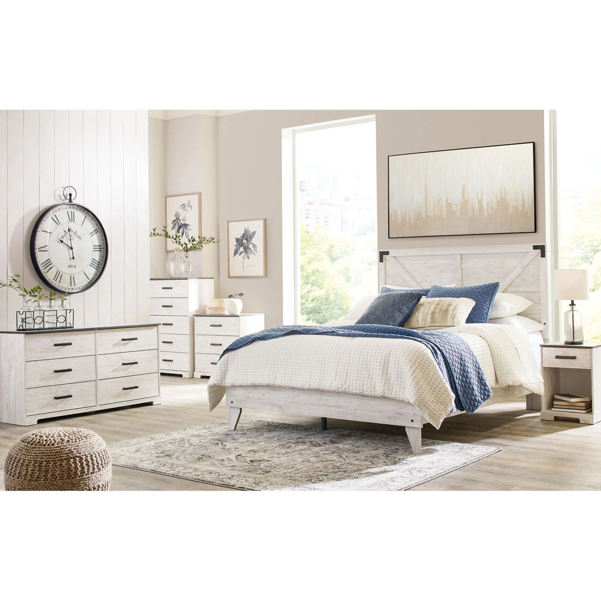 Shawburn Full Platform Bed - Whitewash - Image 11