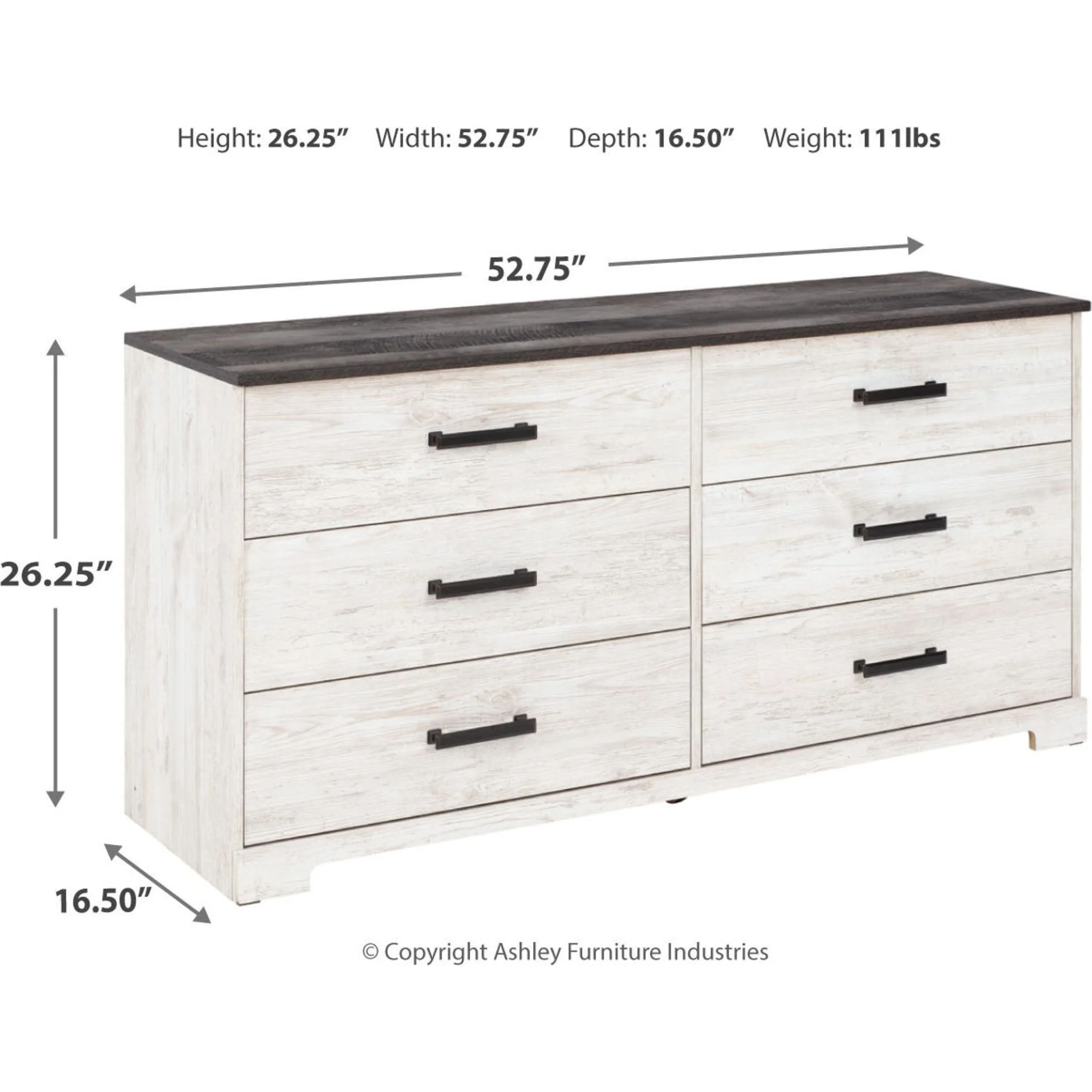 Shawburn Full Platform Bed - Whitewash - Image 14