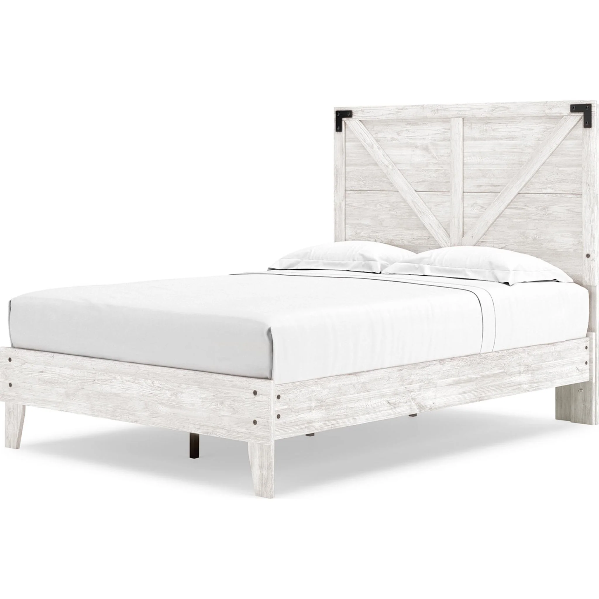 Shawburn Full Platform Bed - Whitewash - Image 2