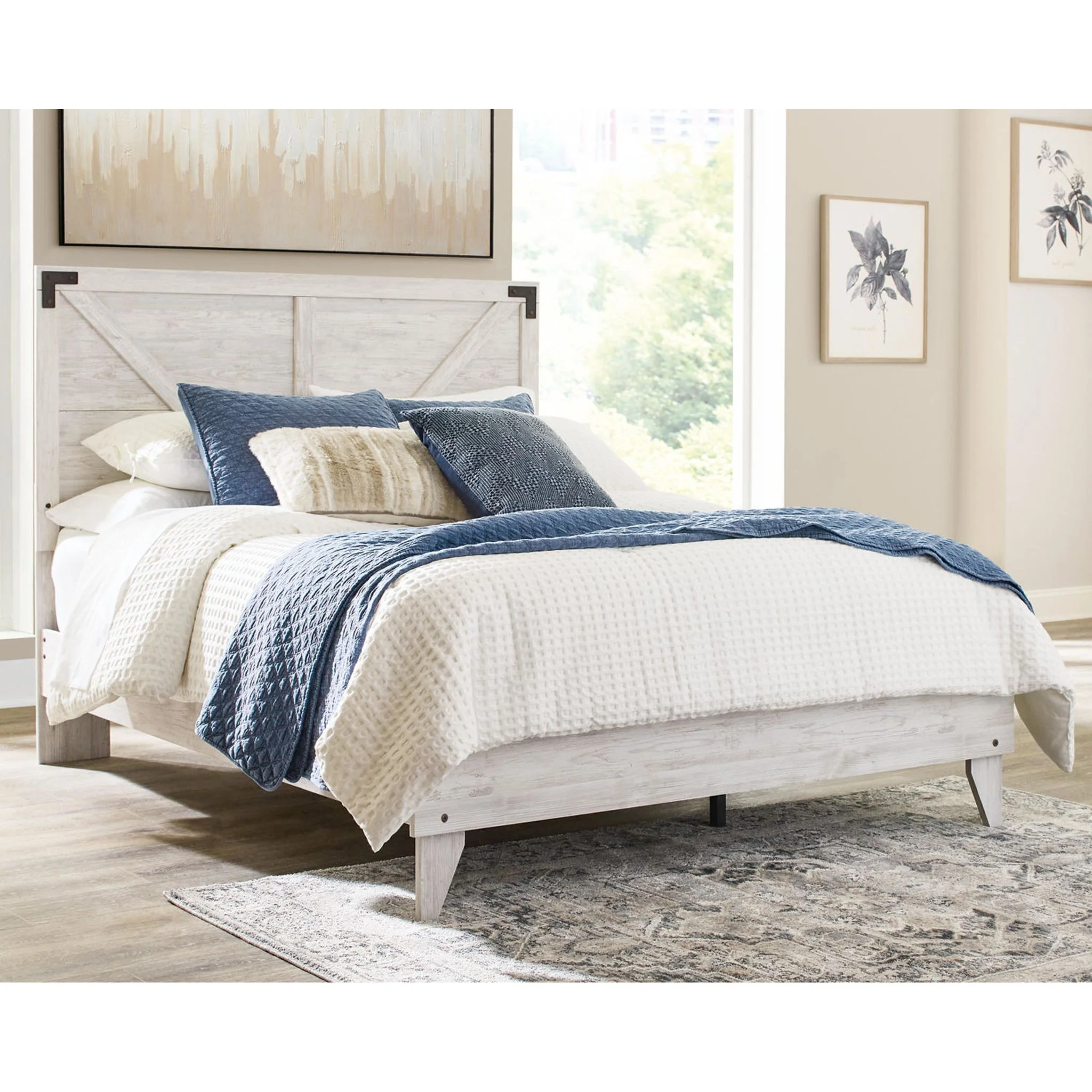 Shawburn Full Platform Bed - Whitewash - Image 23