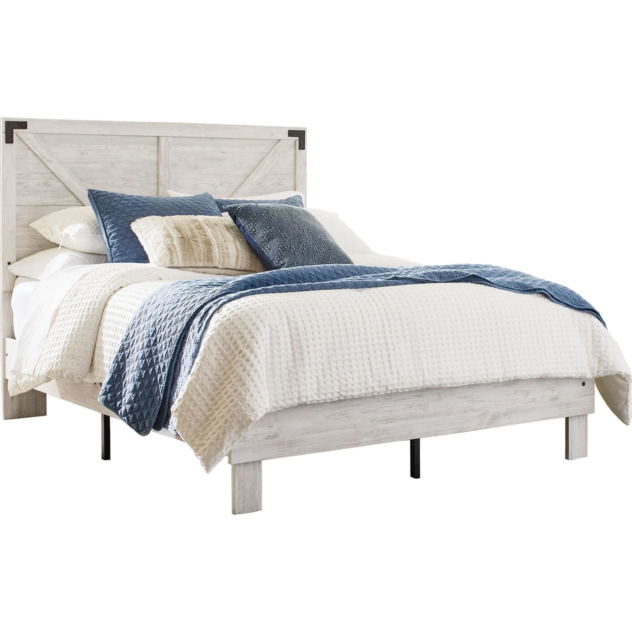 Shawburn Full Platform Bed - Whitewash - Image 30