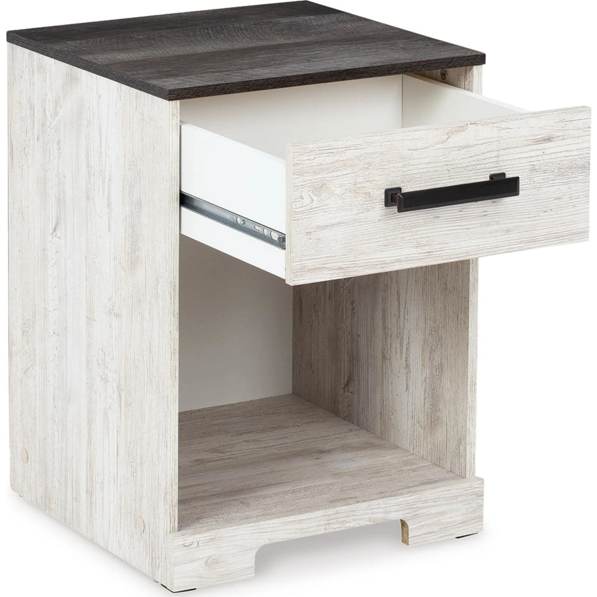 Shawburn Nightstand - Whitewash/Charcoal Gray - Image 3