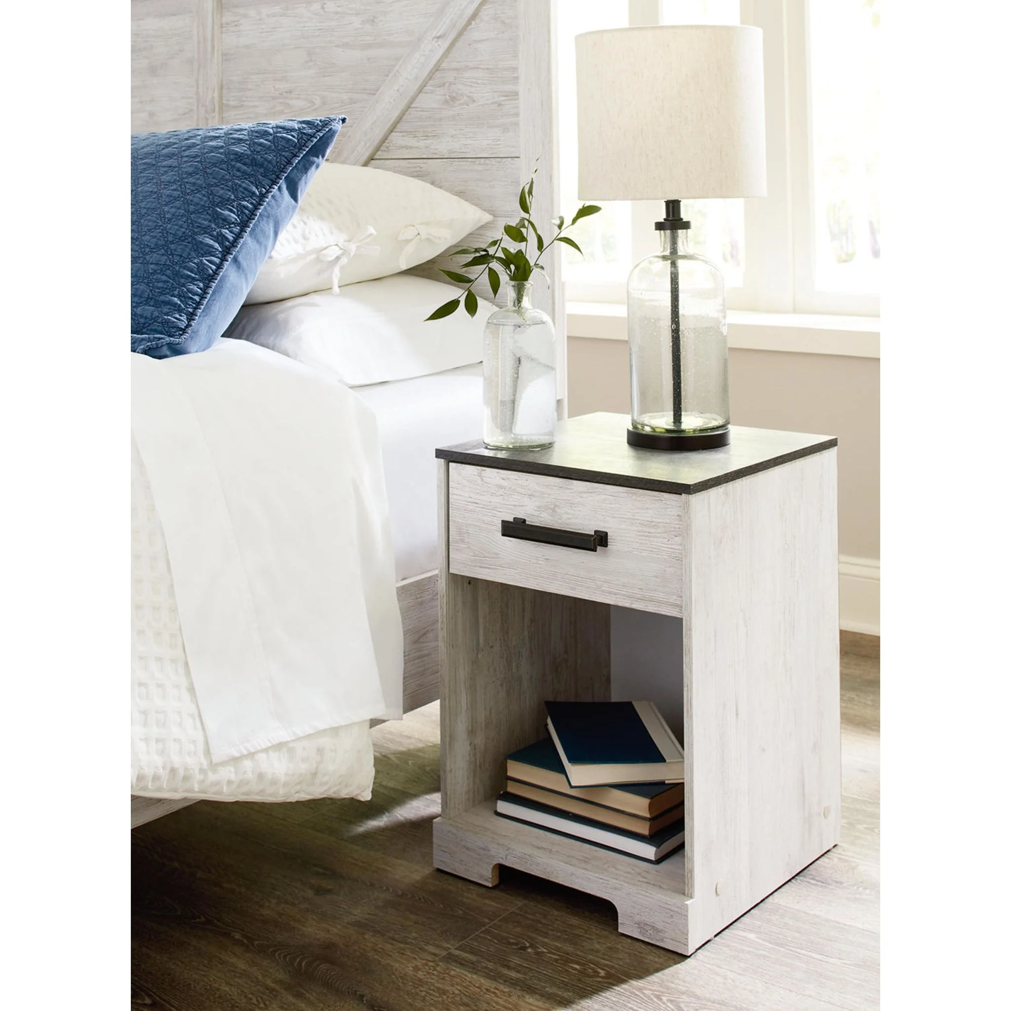 Shawburn Nightstand - Whitewash/Charcoal Gray - Image 6