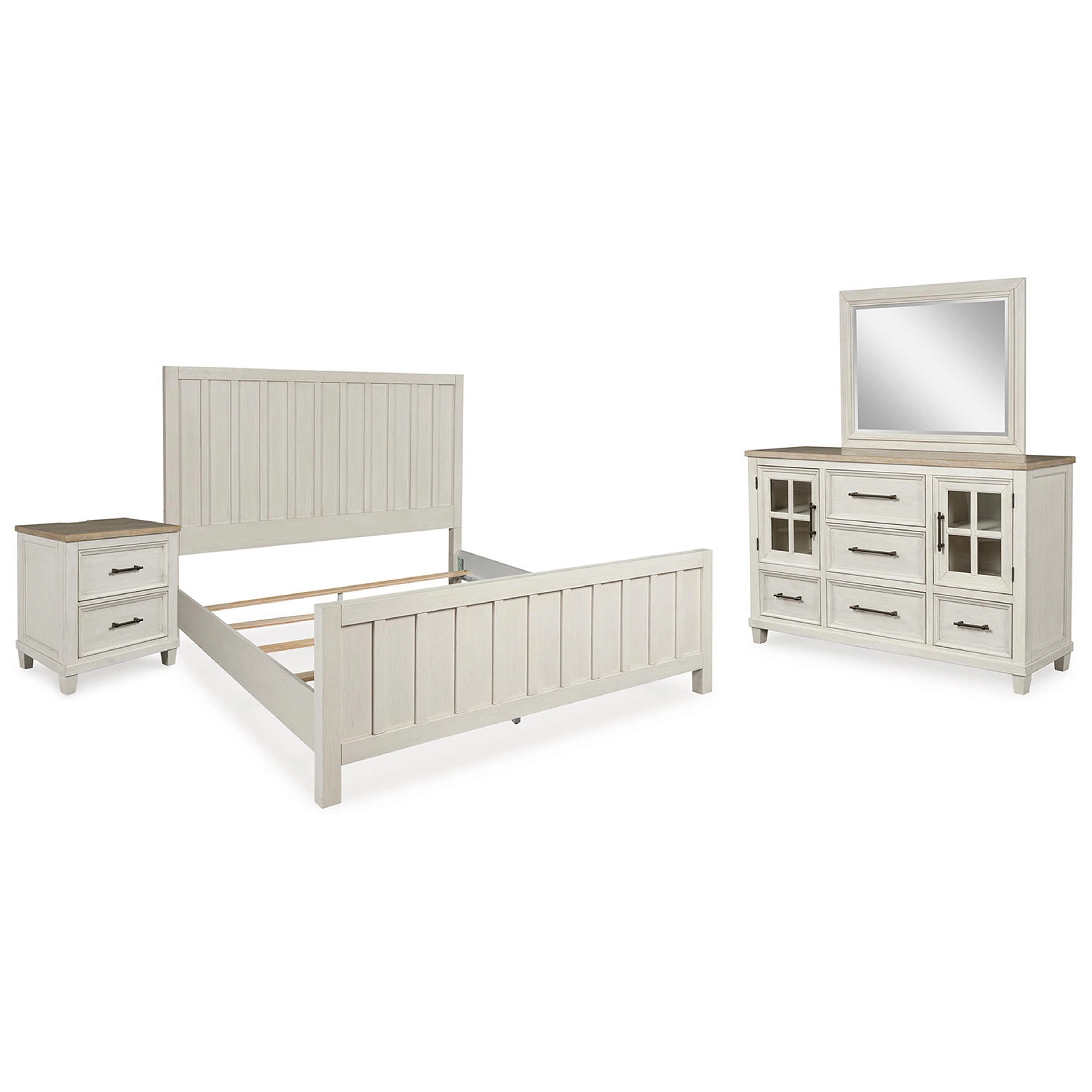 Shaybrock 6 Piece Panel Bedroom - Antique White - Image 15
