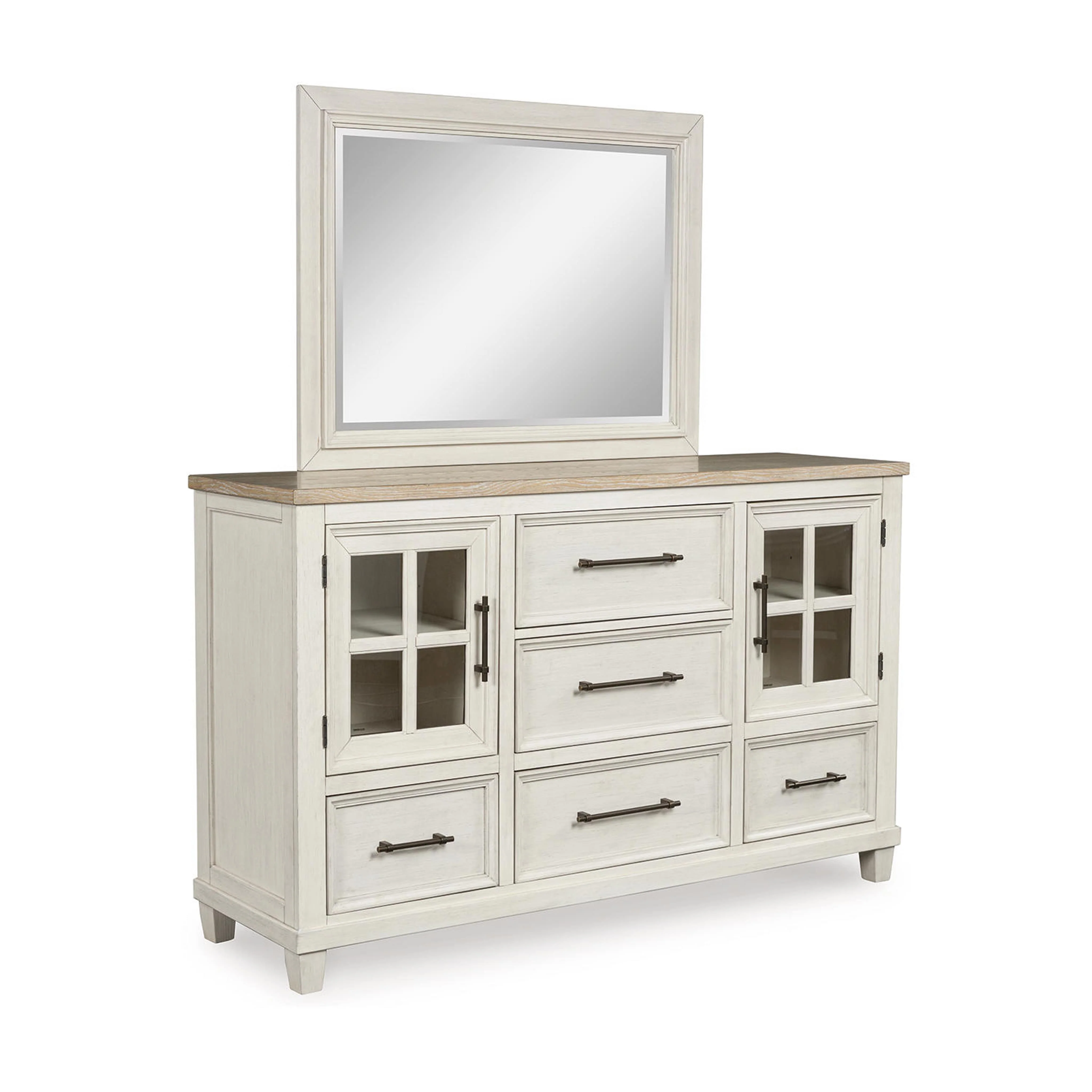 Shaybrock 6 Piece Panel Bedroom - Antique White - Image 2