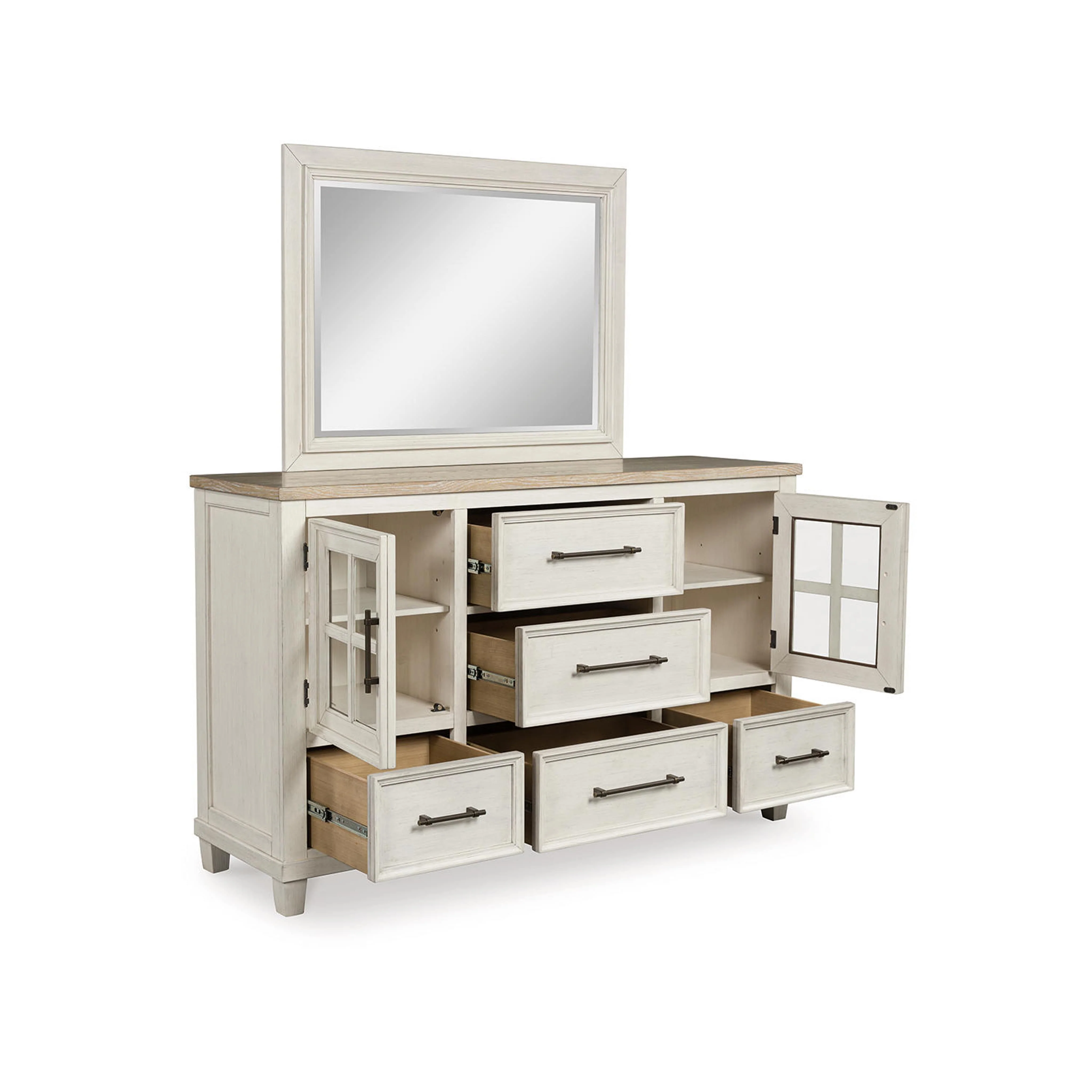 Shaybrock 6 Piece Panel Bedroom - Antique White - Image 3