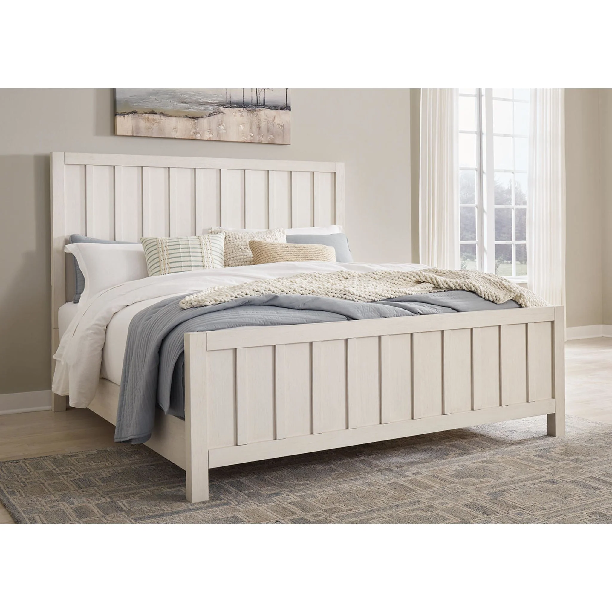 Shaybrock Panel Bed - Antique White - Image 8