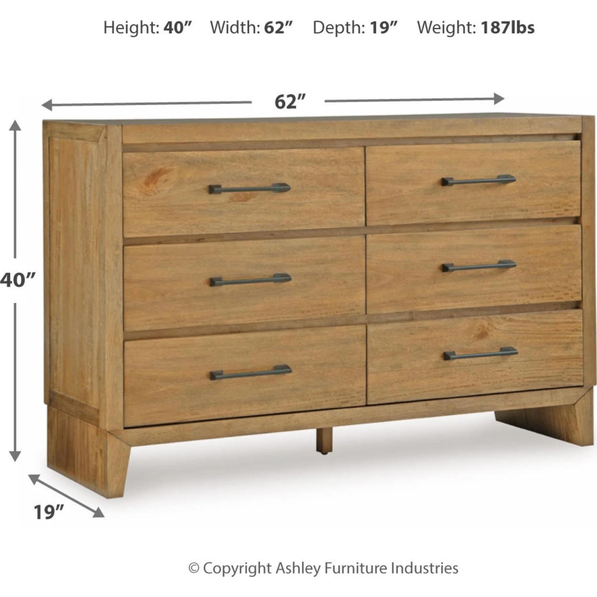 Sherbana Dresser - Light Brown - Image 3