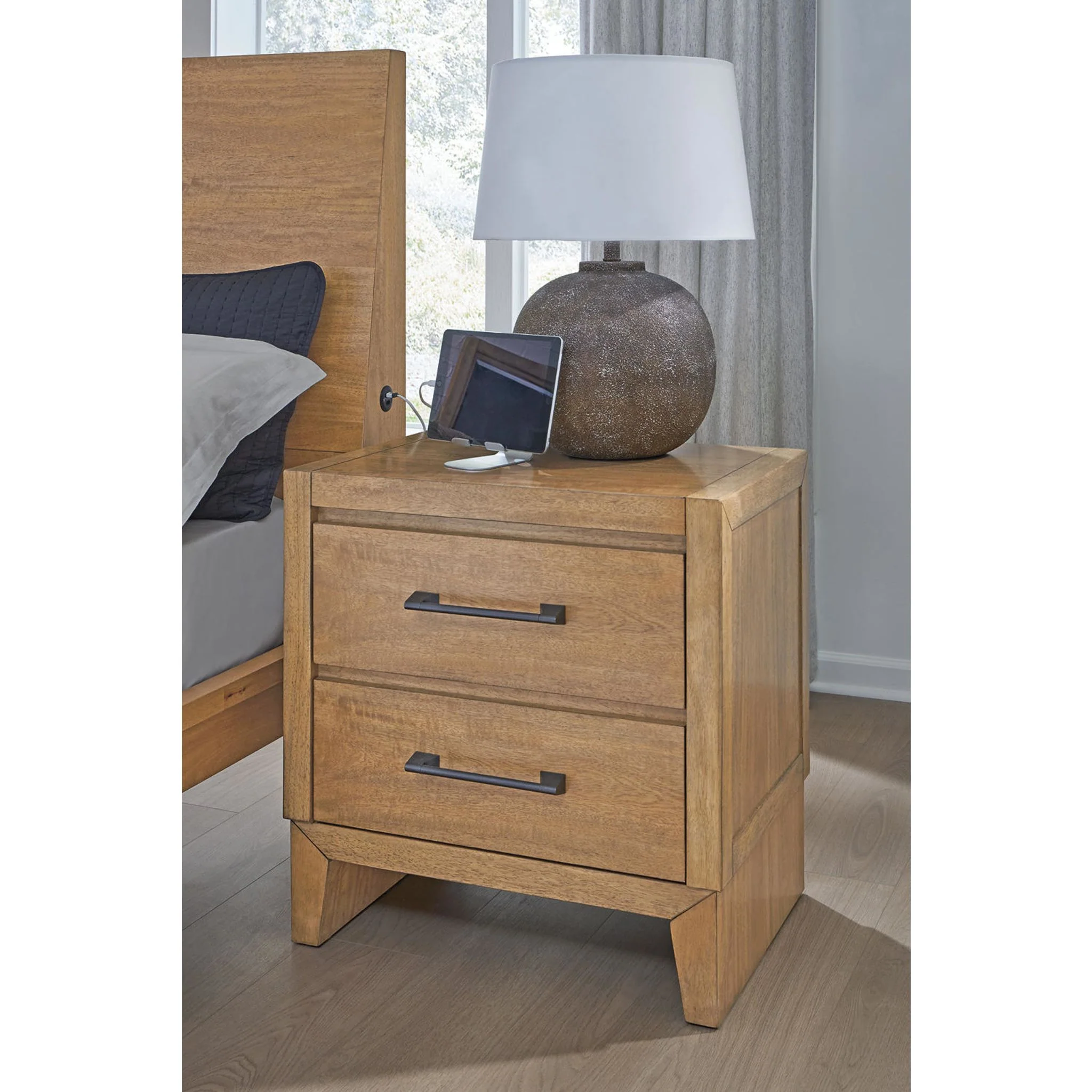 Sherbana Nightstand - Light Brown - Image 2