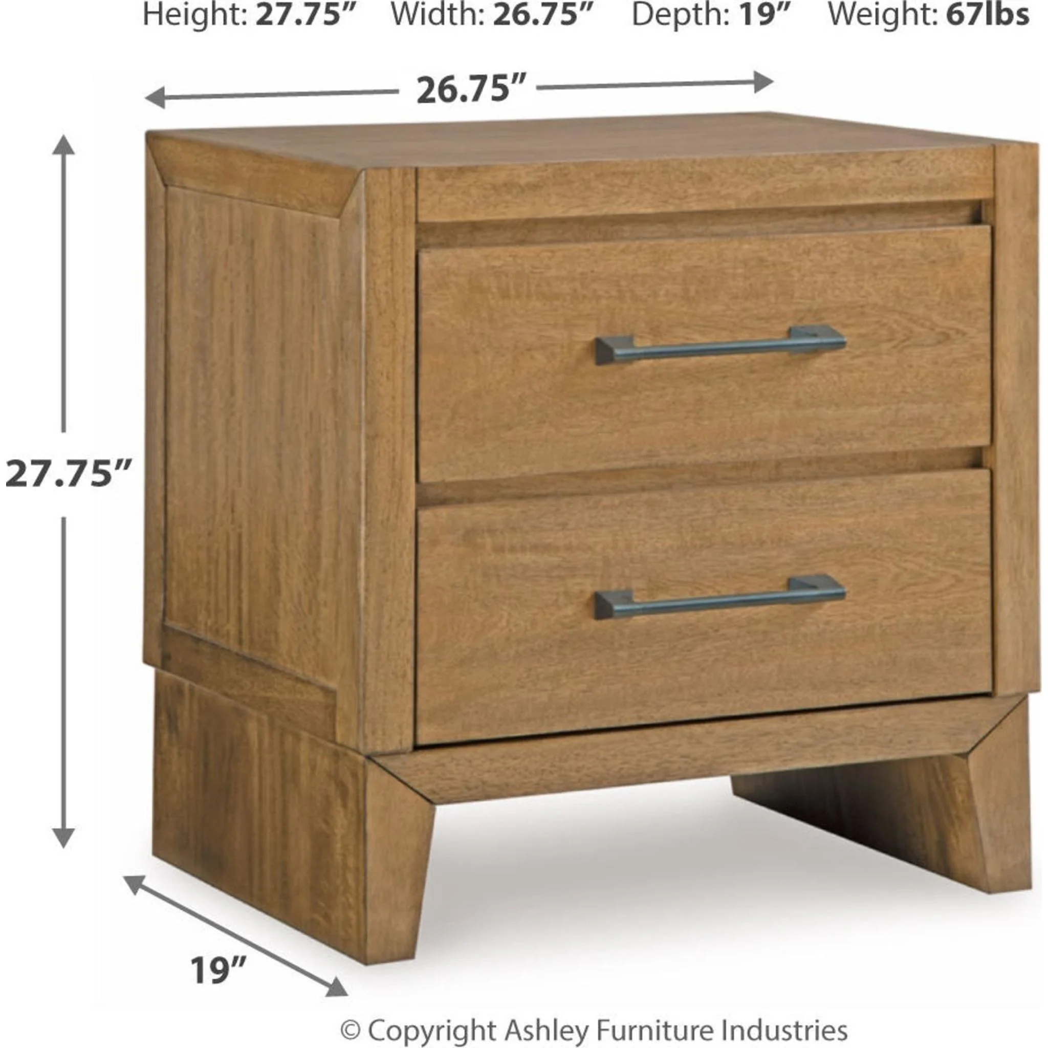 Sherbana Nightstand - Light Brown - Image 3