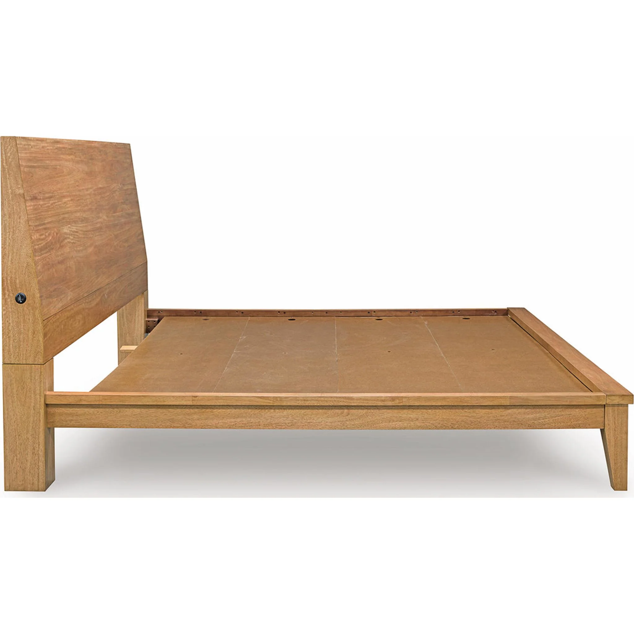 Sherbana Queen Panel Bed - Light Brown - Image 4