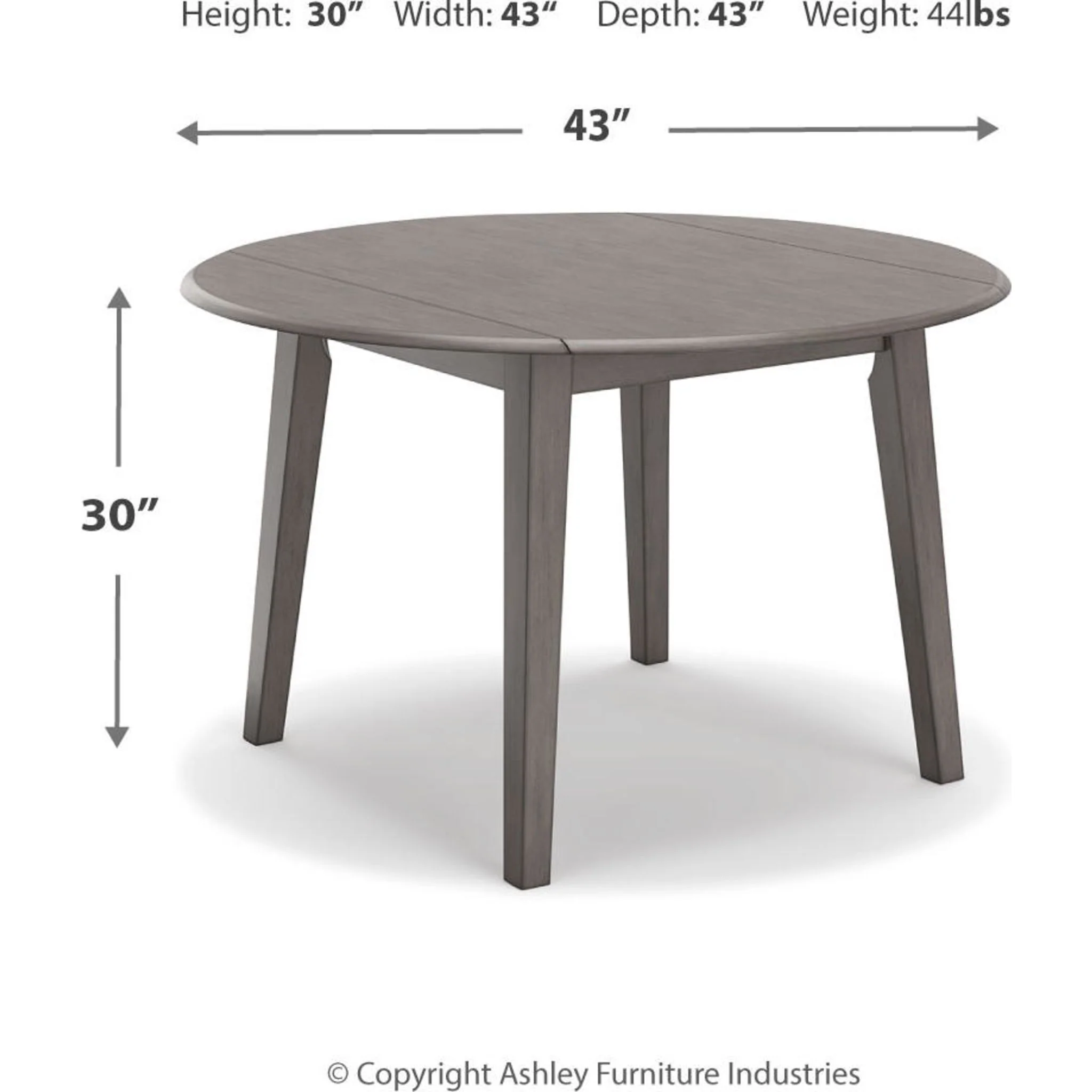 Shullden Drop Leaf Table - Gray - (D194-15) - Image 5