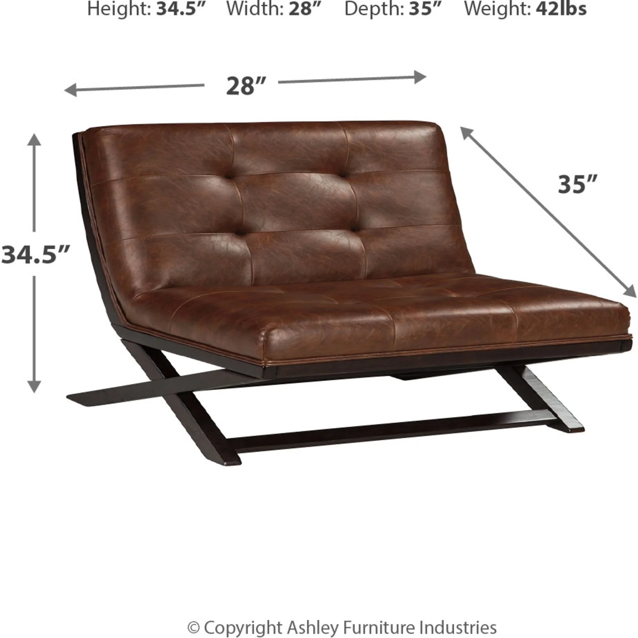 Sidewinder Accent Chair - Brown - Image 4