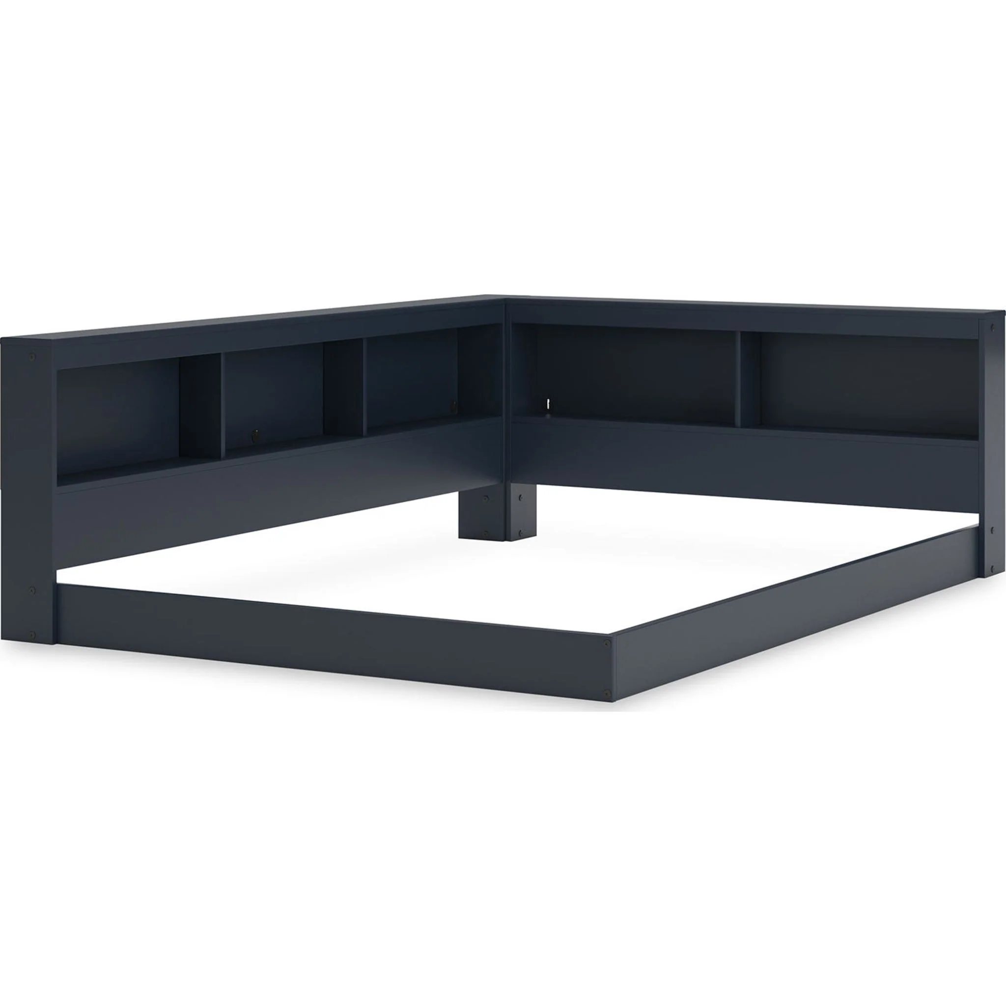Simmenfort Bookcase Storage Bed - Navy Blue - Image 15