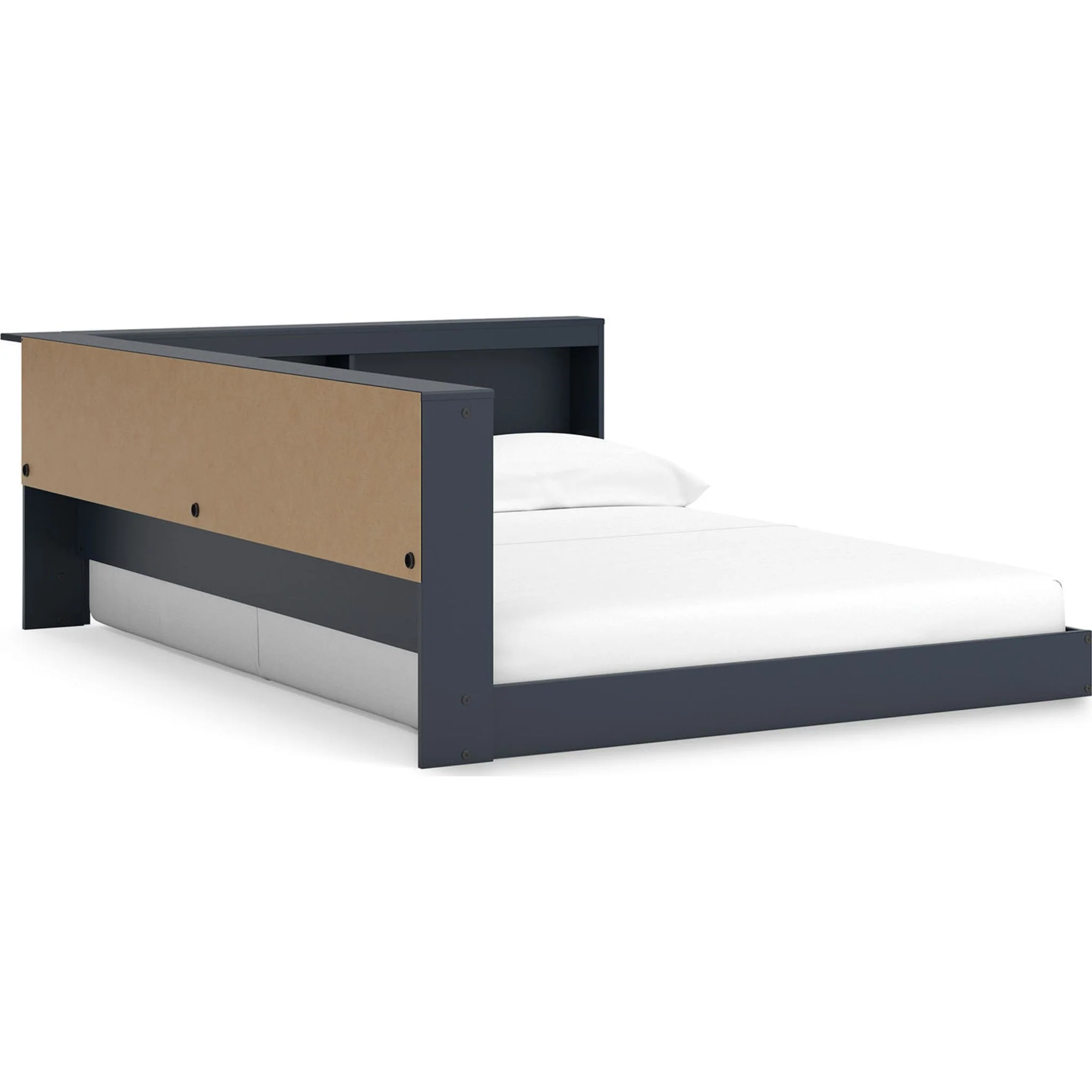 Simmenfort Bookcase Storage Bed - Navy Blue - Image 16