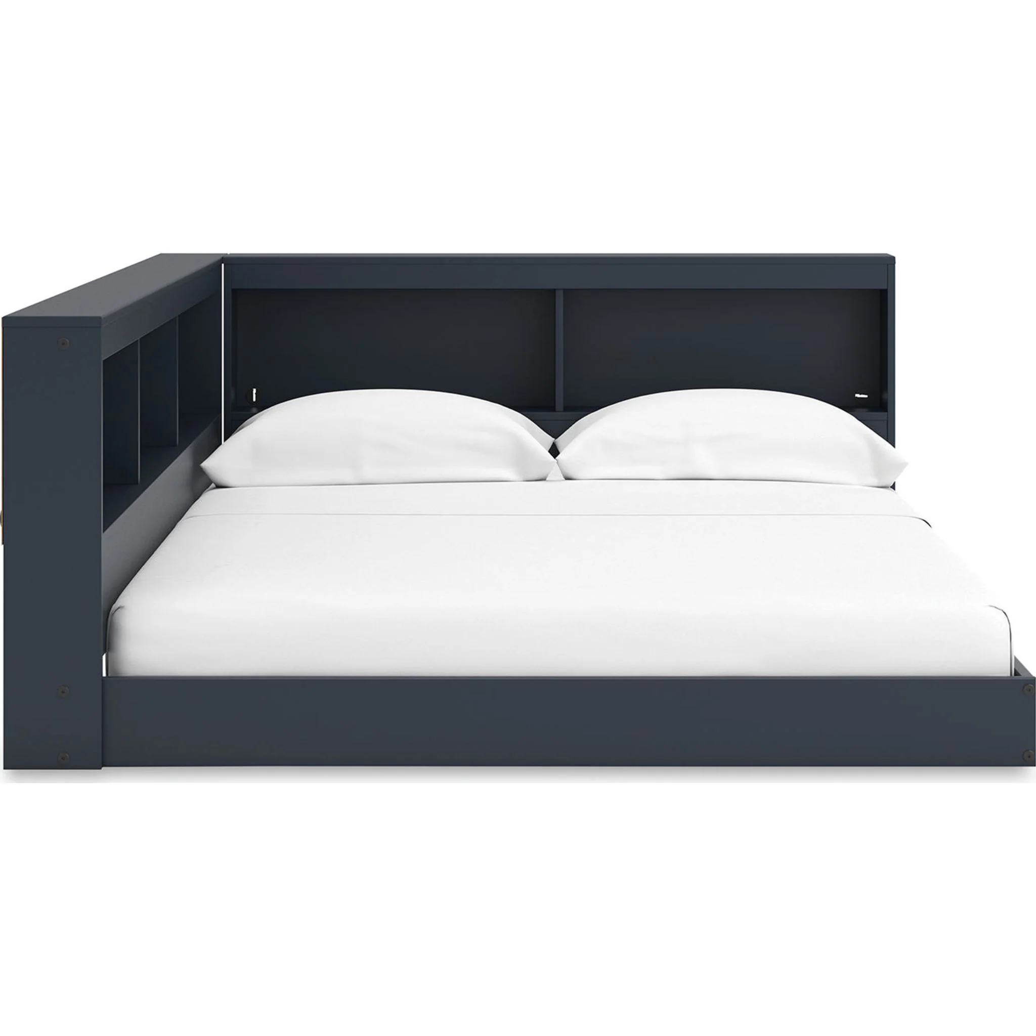 Simmenfort Bookcase Storage Bed - Navy Blue - Image 19