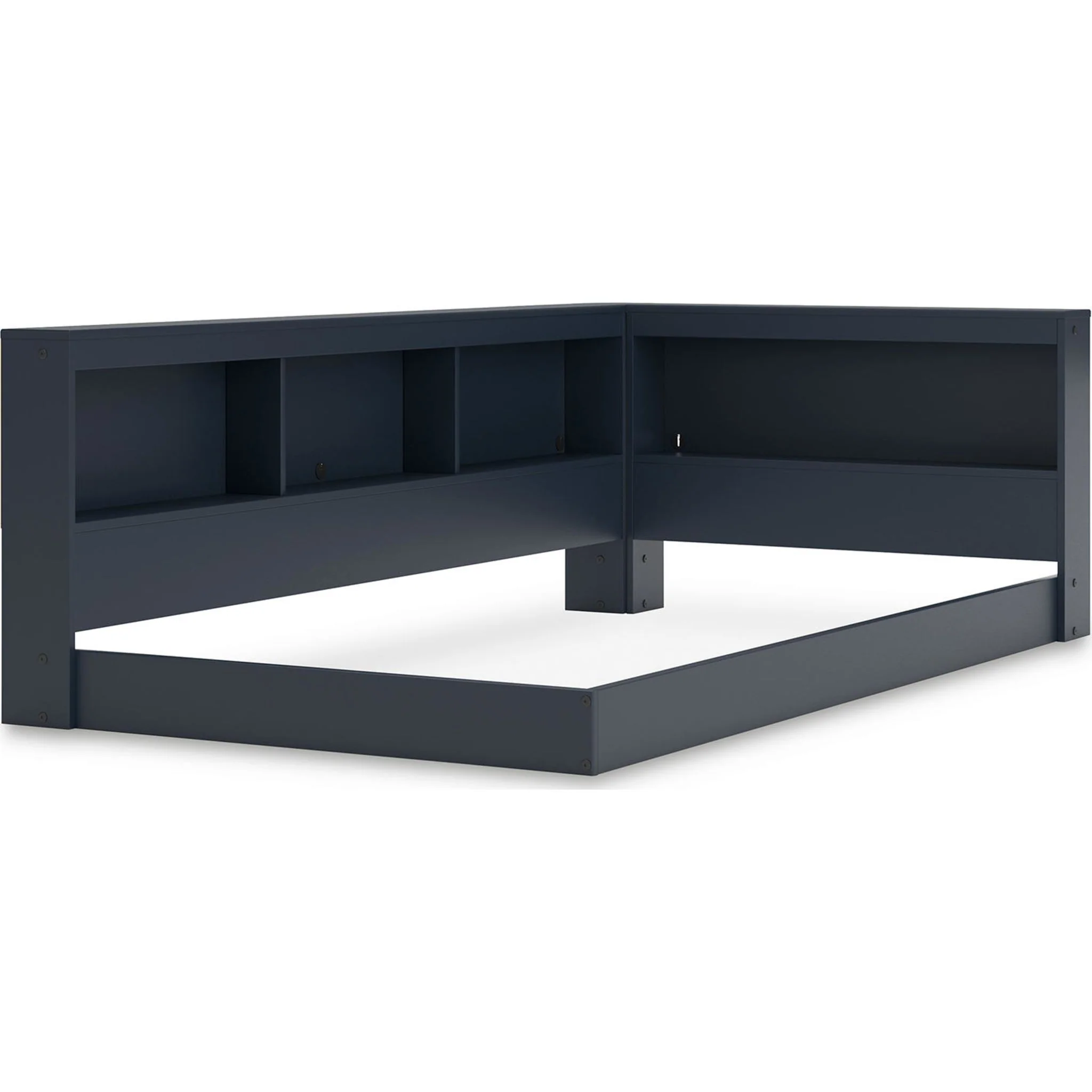 Simmenfort Bookcase Storage Bed - Navy Blue - Image 3