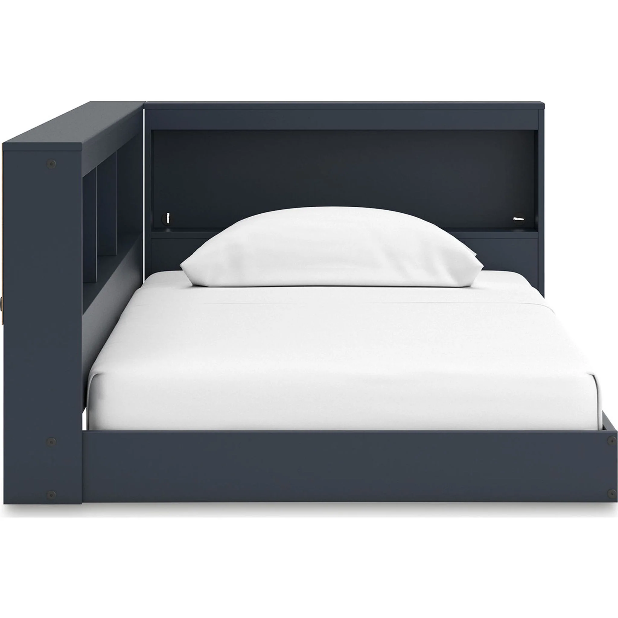 Simmenfort Bookcase Storage Bed - Navy Blue - Image 7