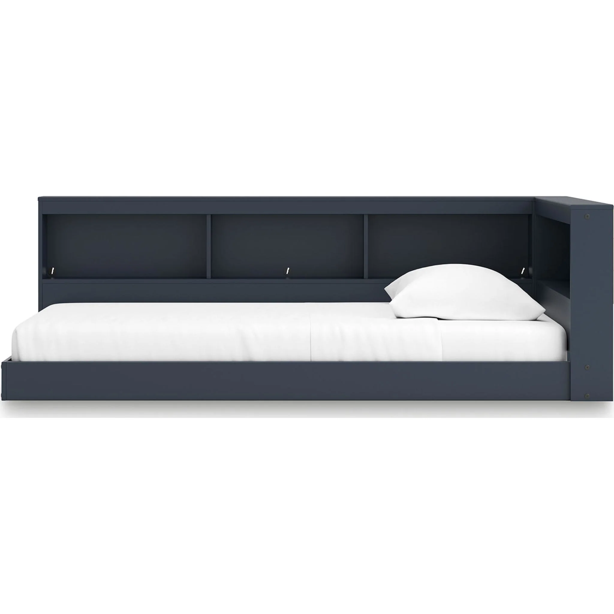 Simmenfort Bookcase Storage Bed - Navy Blue - Image 8