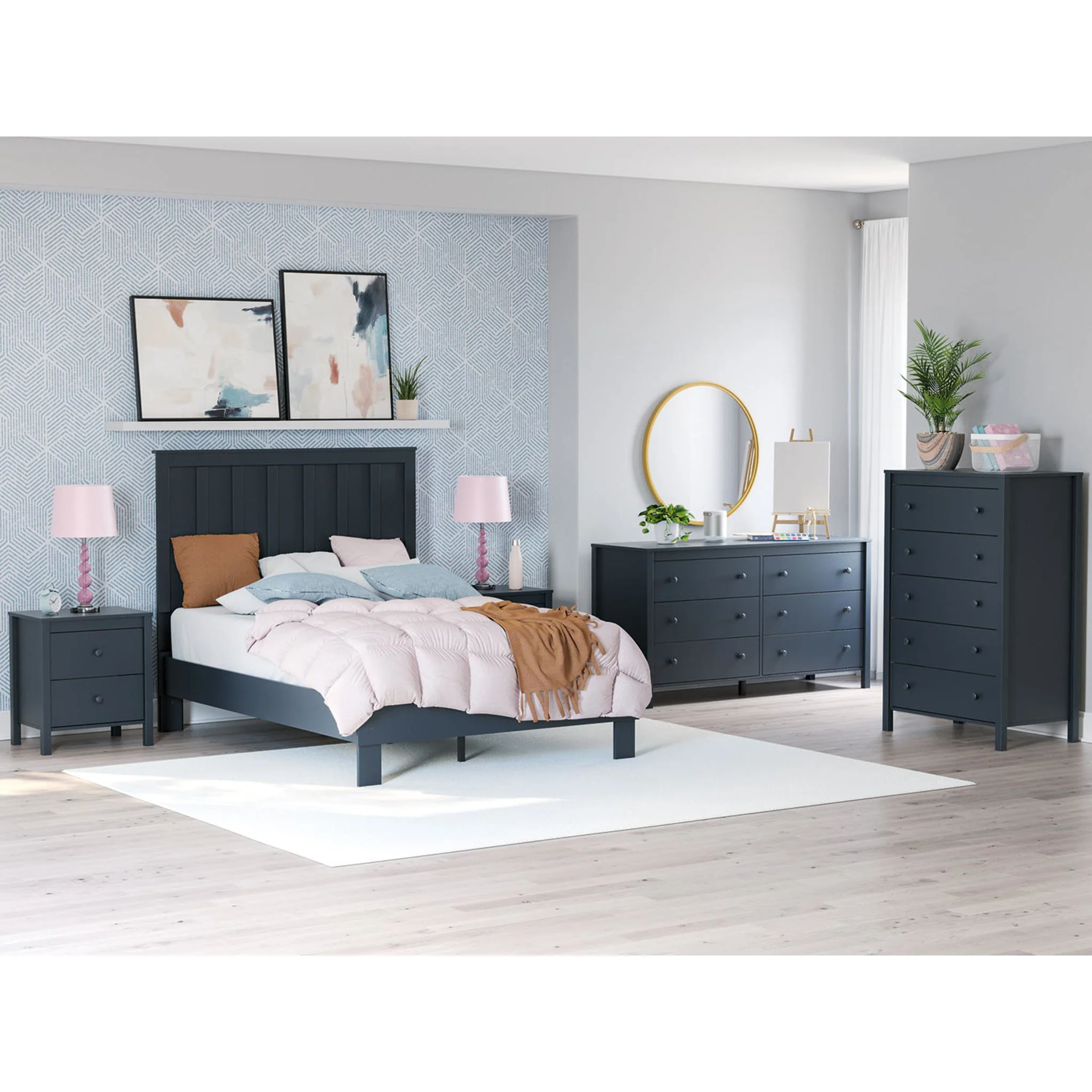 Simmenfort Nightstand - Navy Blue - Image 12