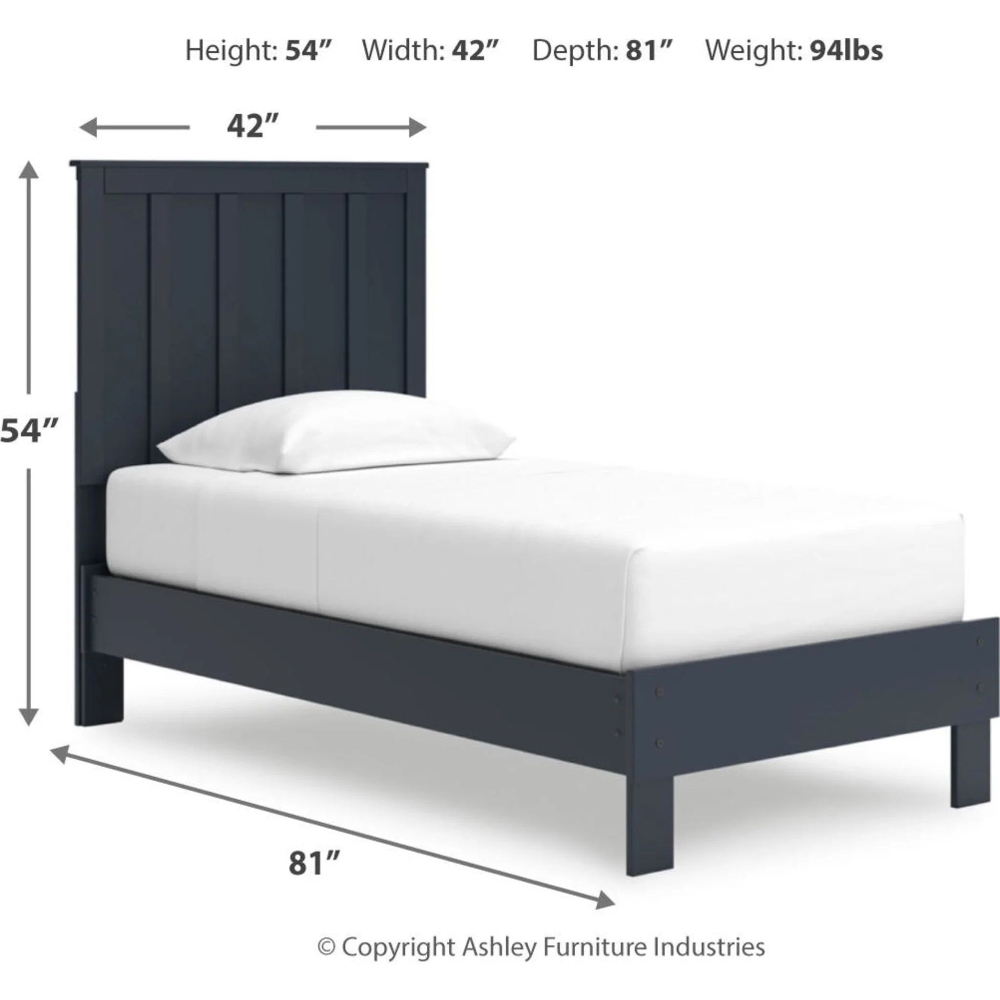 Simmenfort Platform Bed - Navy Blue - Image 5