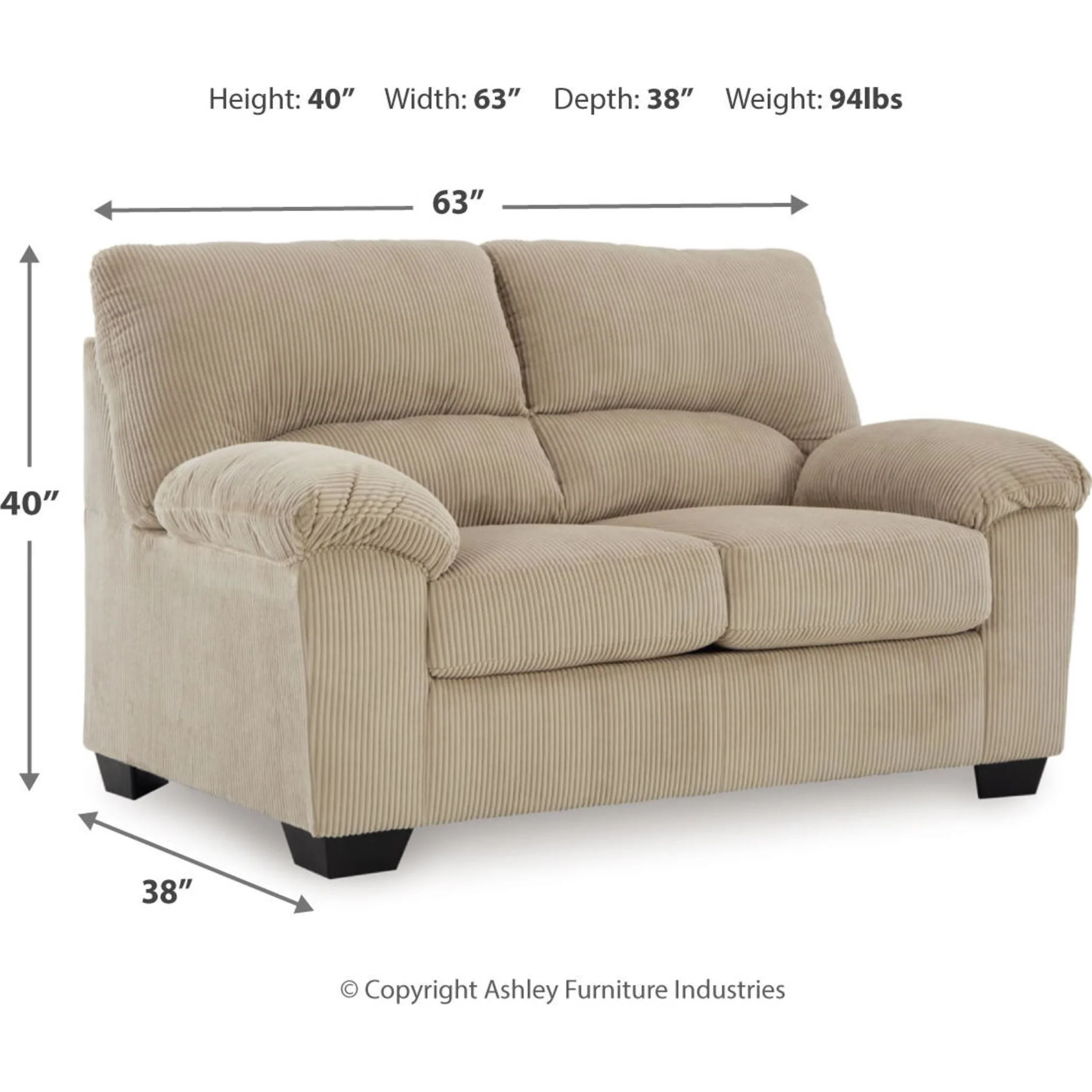 SimpleJoy Loveseat - Image 4