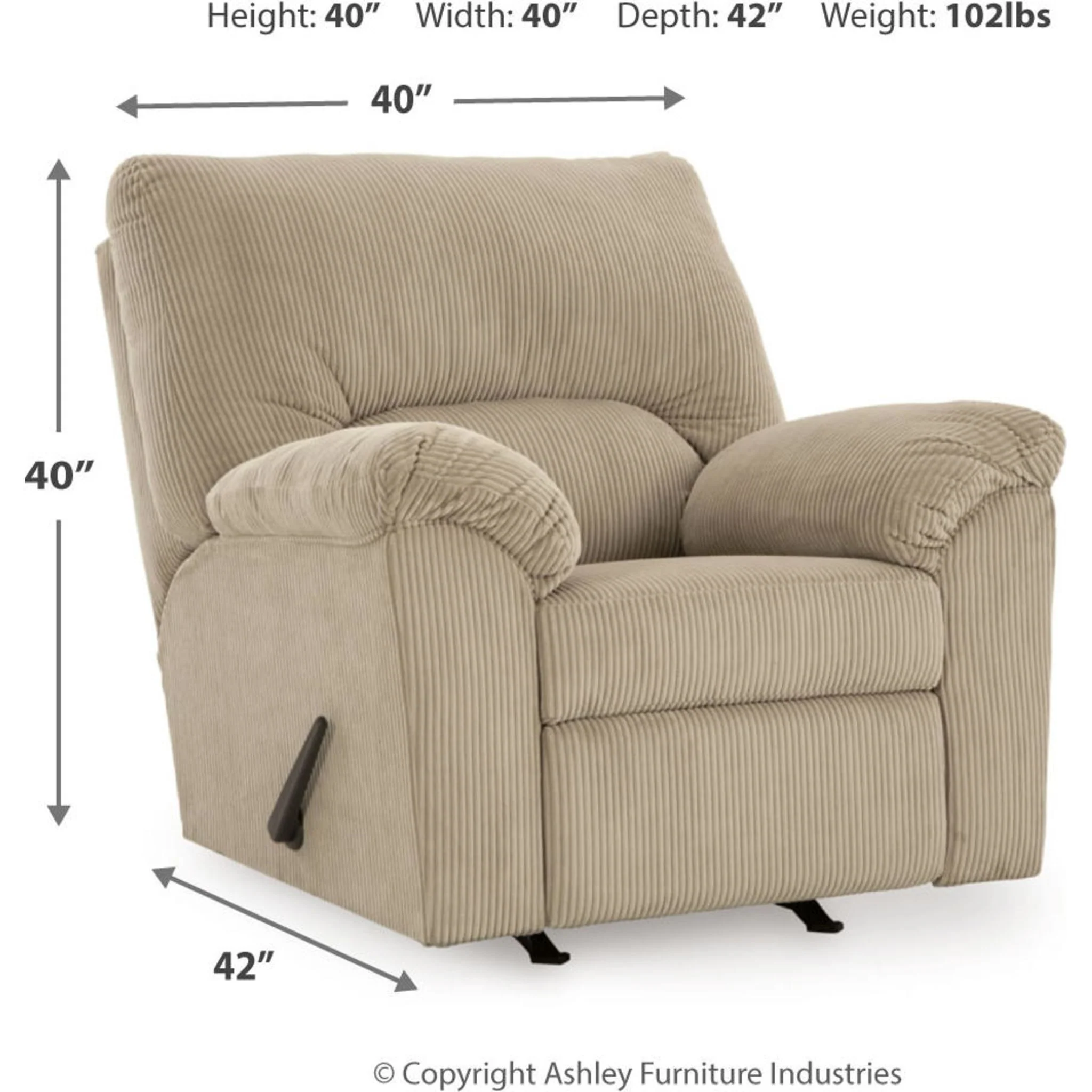 SimpleJoy Rocker Recliner - Image 5