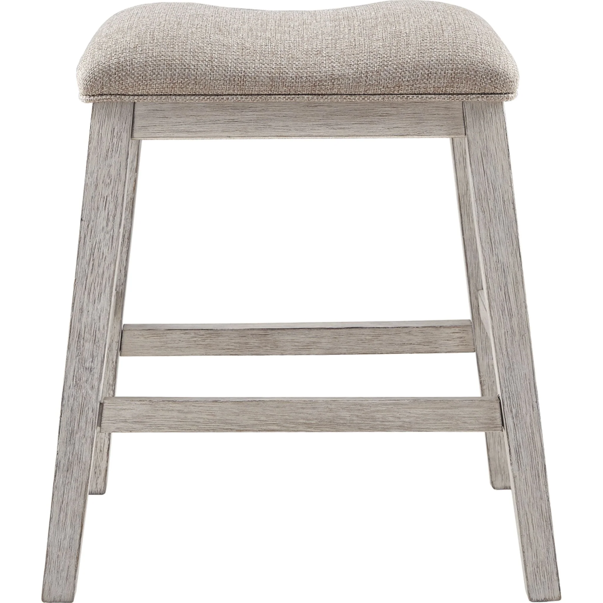 Skempton Counter Height Stool - White/Light Brown - (D394-024) - Image 3