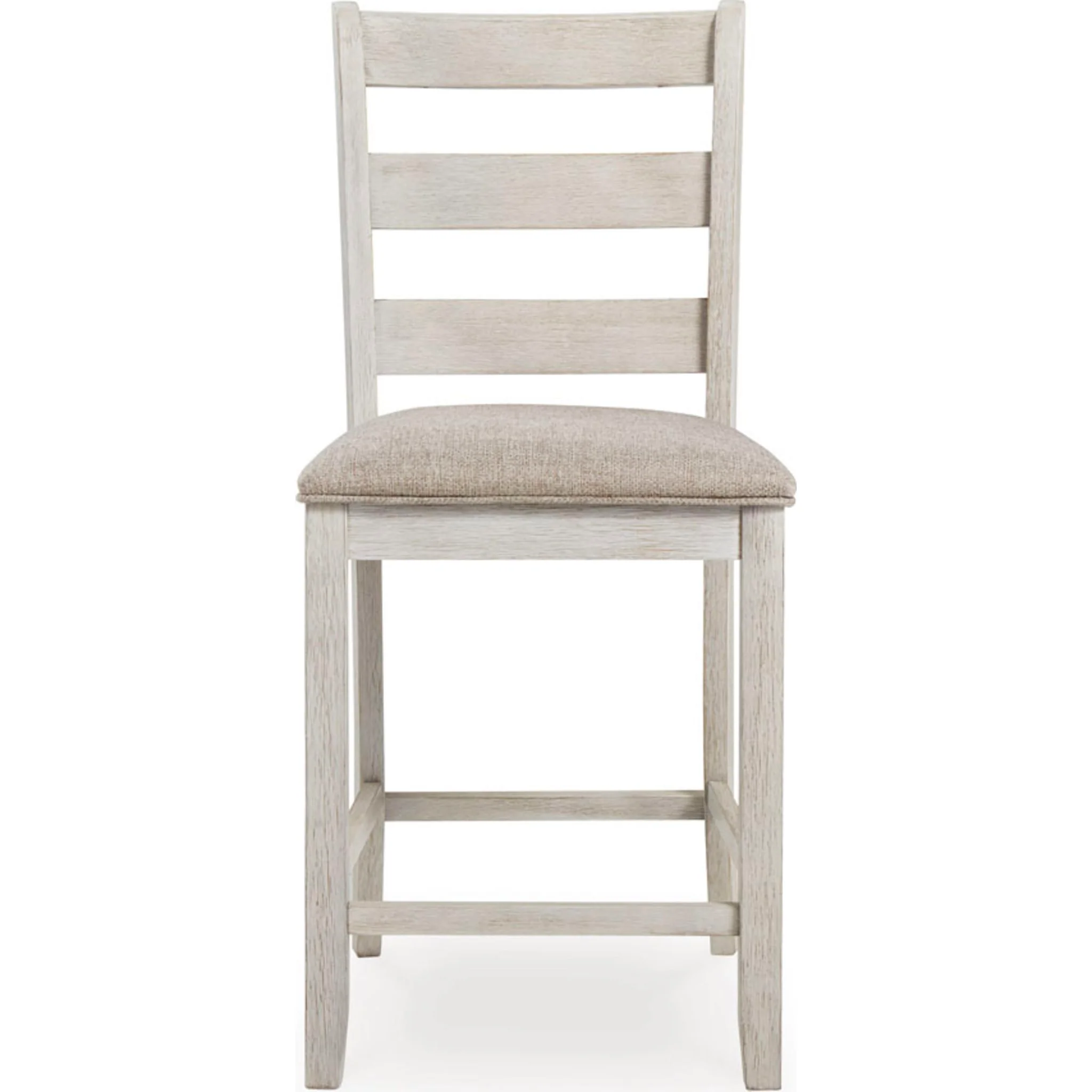 Skempton Counter Height Stool - White/Light Brown - (D394-124) - Image 2