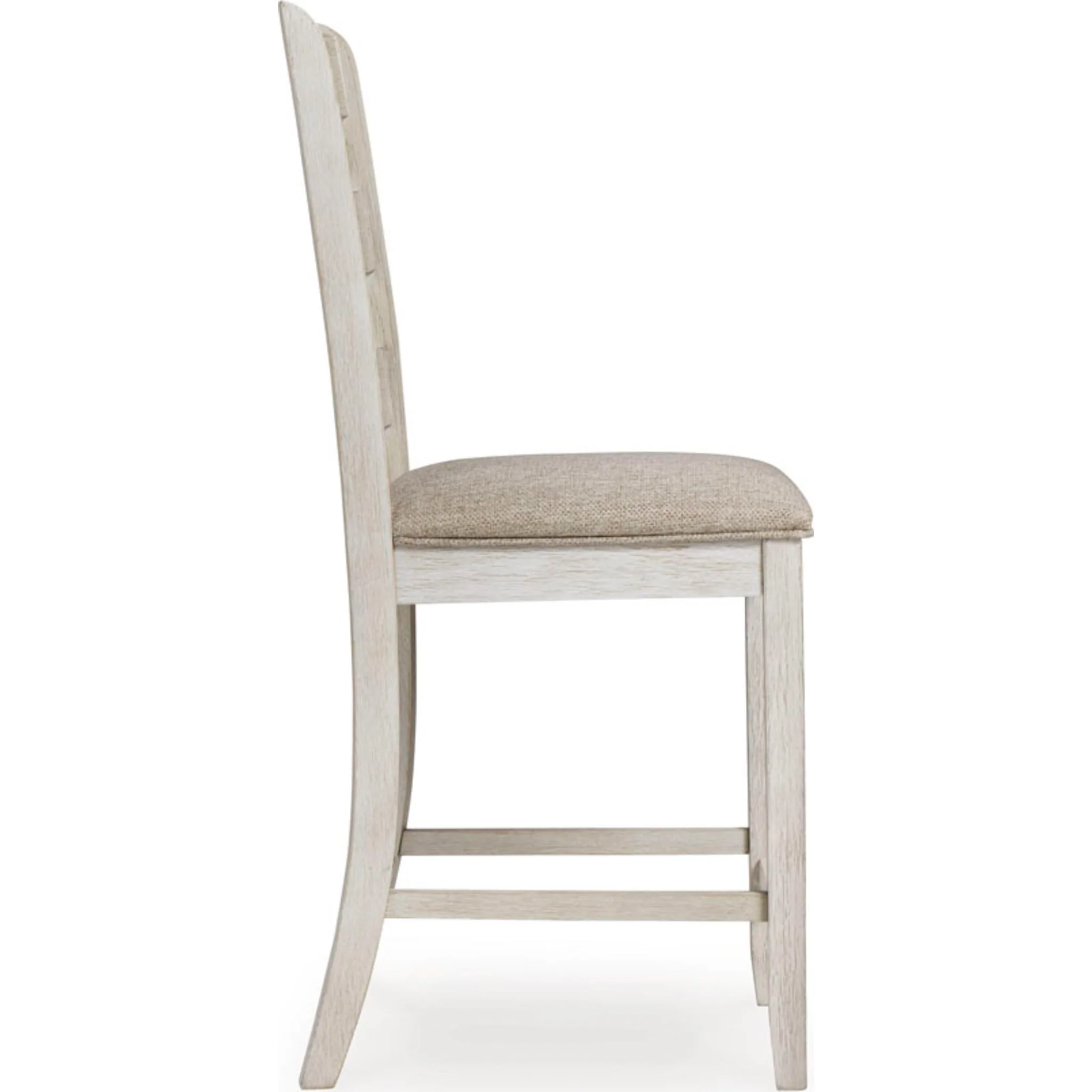 Skempton Counter Height Stool - White/Light Brown - (D394-124) - Image 3
