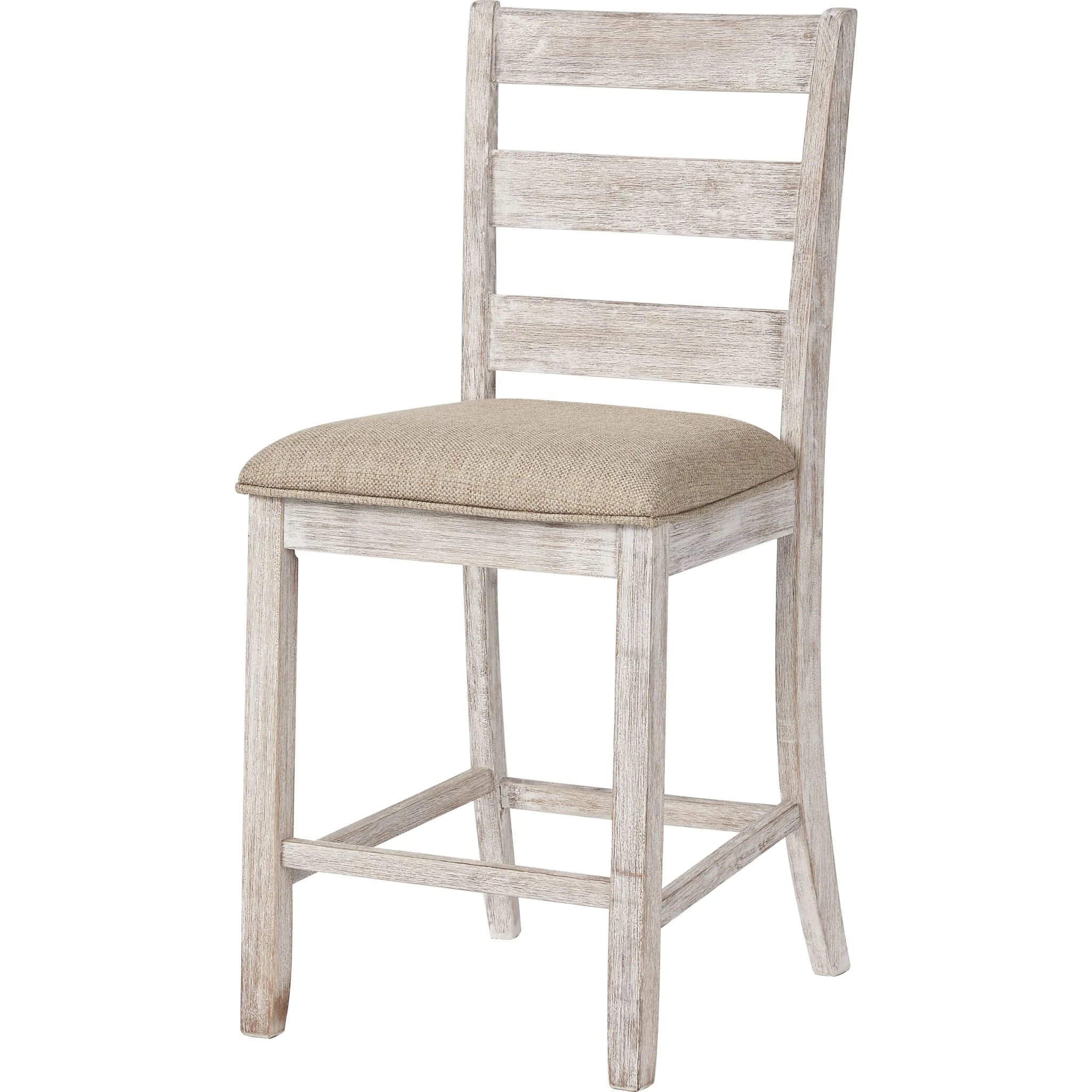 Skempton Counter Height Stool - White/Light Brown - (D394-124) - Image 5