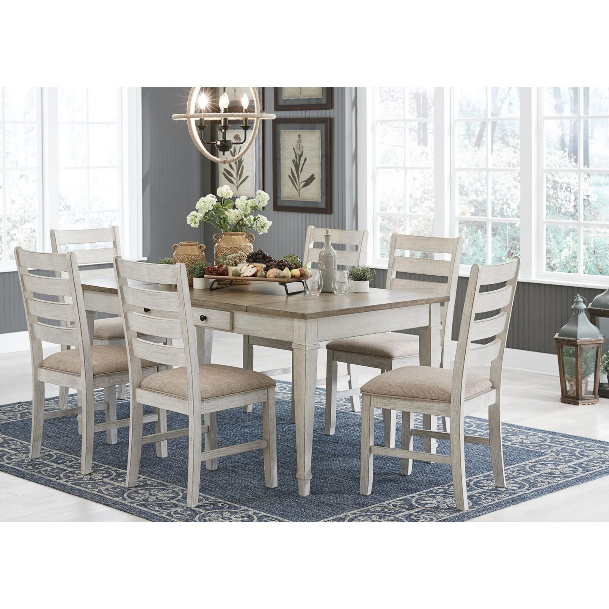 Skempton Dining Table - White/Light Brown - (D394-25) - Image 22