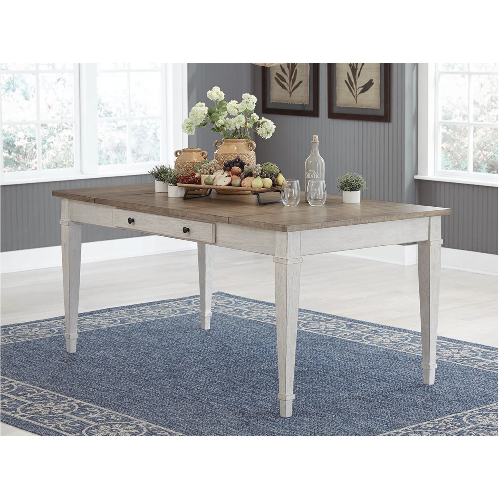 Skempton Dining Table - White/Light Brown - (D394-25) - Image 24