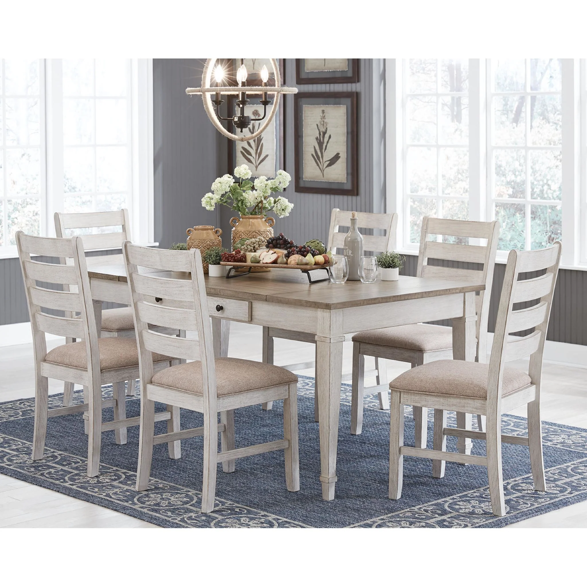 Skempton Dining Table - White/Light Brown - (D394-25) - Image 43