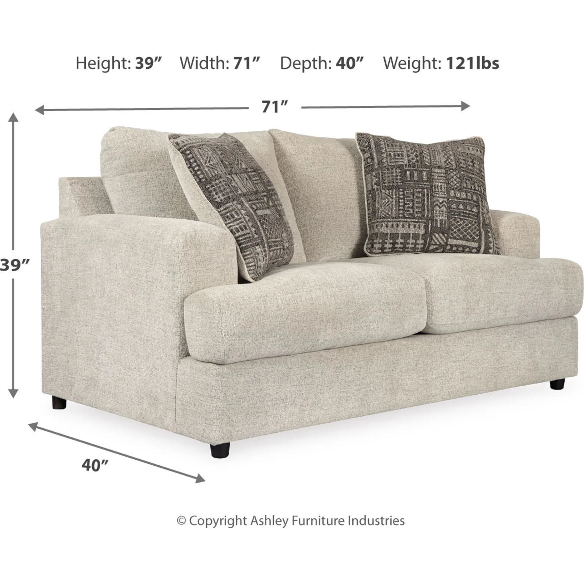 Soletren Loveseat - Stone - Image 16