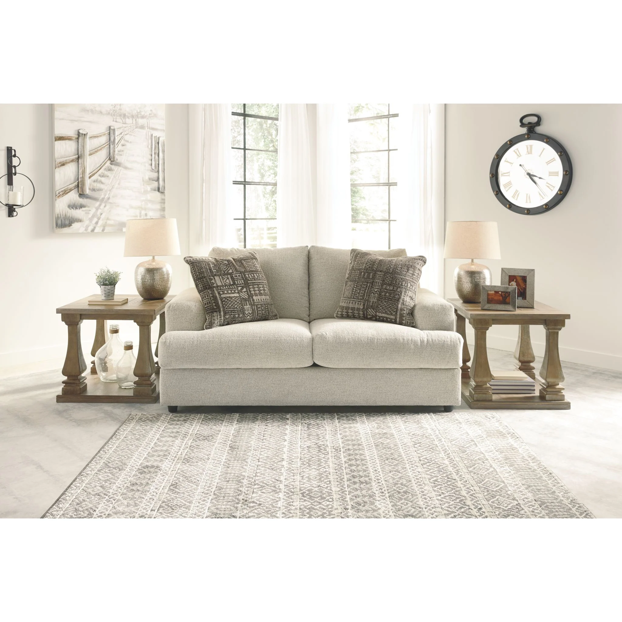 Soletren Loveseat - Stone - Image 3
