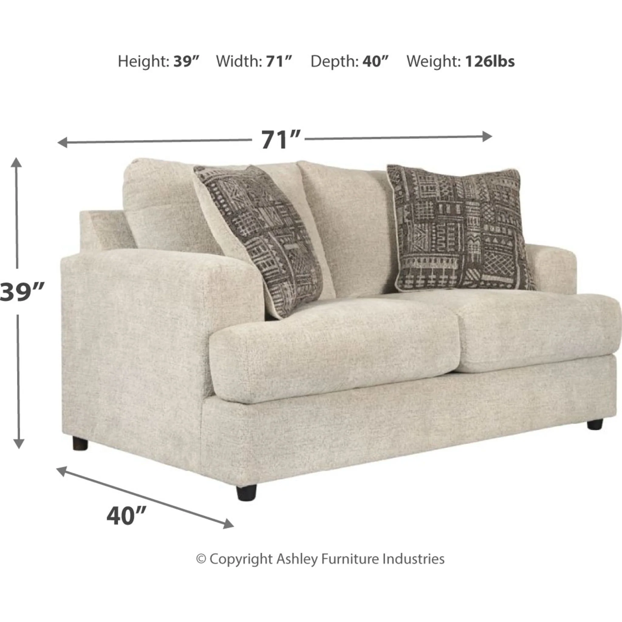 Soletren Loveseat - Stone - Image 6
