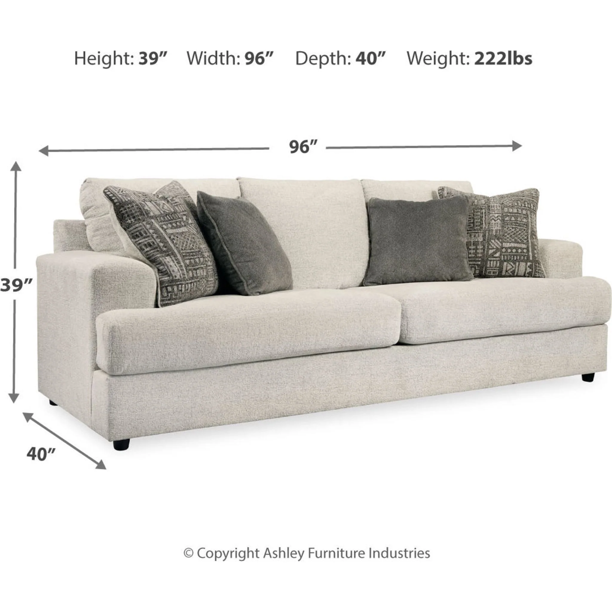 Soletren Queen Sofa Bed - Stone - Image 32